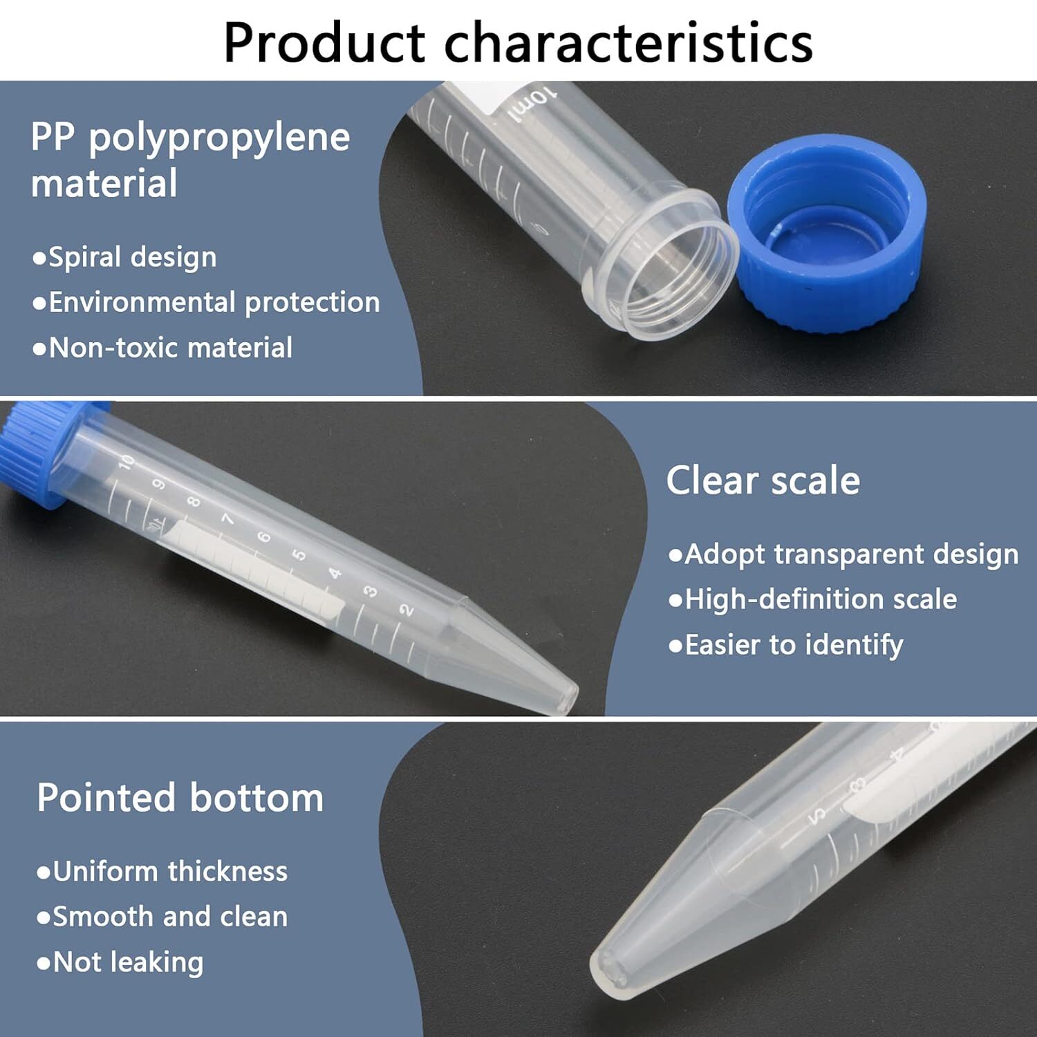 500PCS 15mL Centrifuge Test Tubes+ PTFE Syringe Filters 0.22μm/0.45μm 13mm/25mm