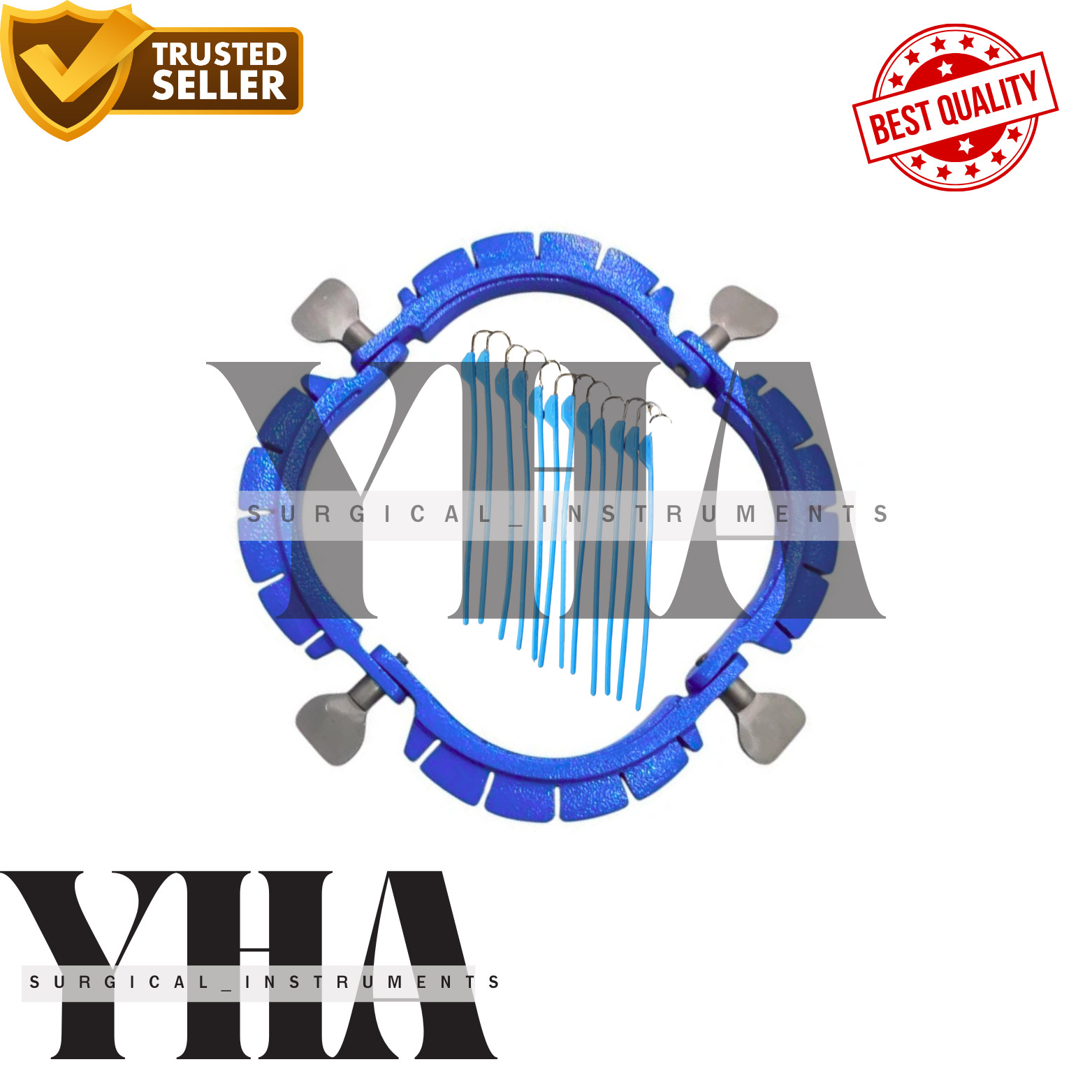 Lone star Retractor veterinary Ring 2 Retractor & 20 Elastic Stays Reusable 2Pcs