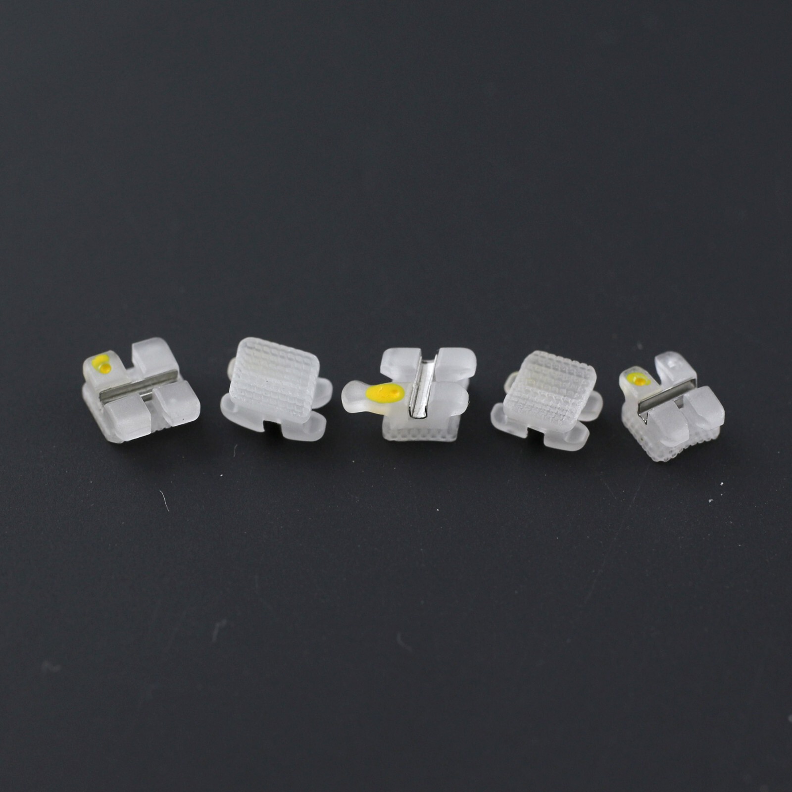 Dental Orthodontic Ceramic Brackets Braces Roth MBT 022 3 Hooks 5-5 Aesthetics