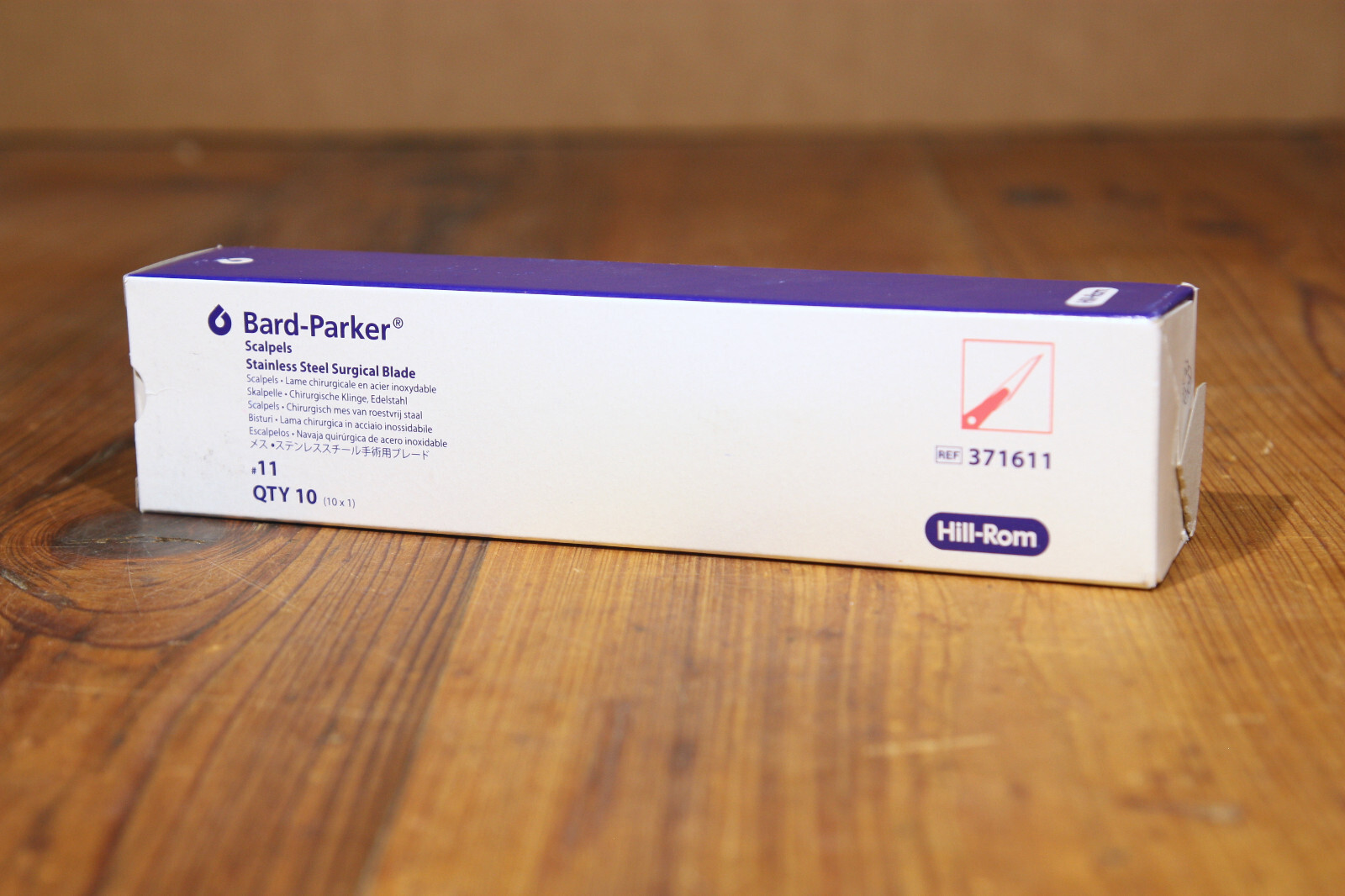 Bard Parker #11 Disposable Scalpel Stainless Steel Surgical Blade BX 10 371611