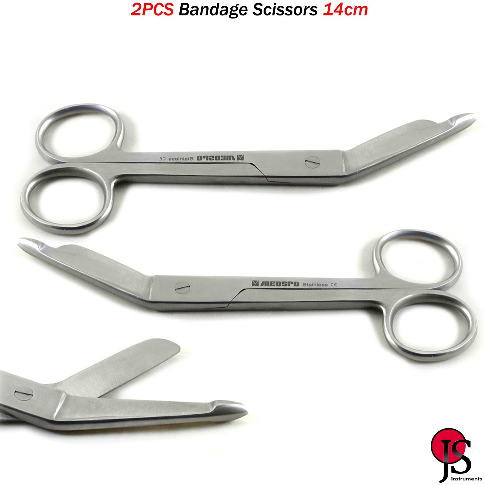 Medical First Aid Nursing Lister Bandage Scissors 14cm Surgical Veterinary 2PCS