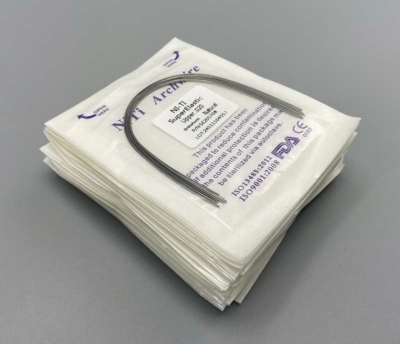 Dental Orthodontic Arch Wire Super Elastic Niti Round Rectangular Natural Form