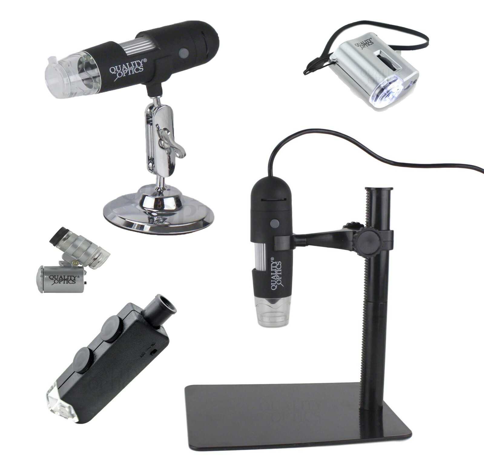 Quality Optics USA Lighted Microscope Collection Pocket Digital CLARITY 45-100X
