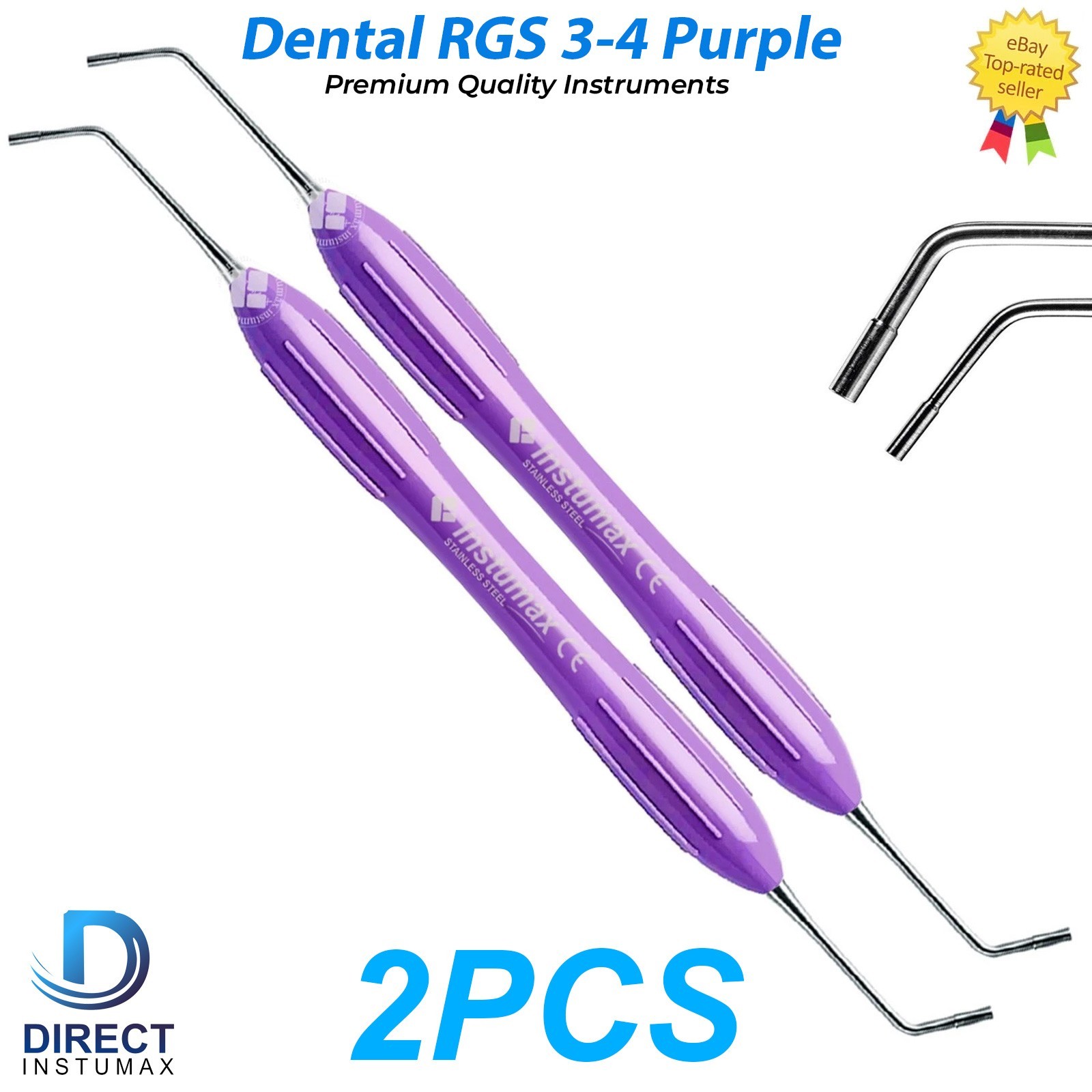 Dental Instrument RGS 3-4 Silicone Handle Depth Dimensions for Restoration