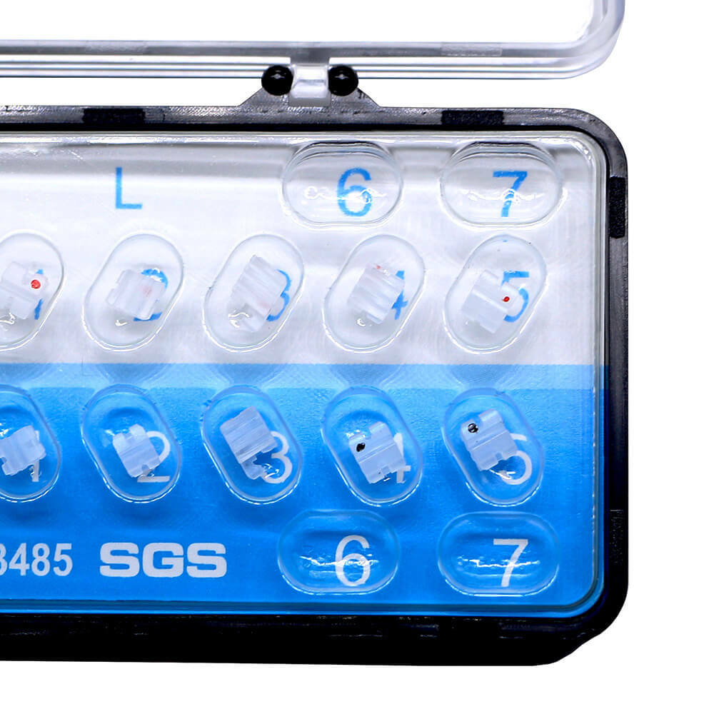 10 kits dental orthodontic ceramic bracket brace mbt slot 022 3 hook 20pcs/kit