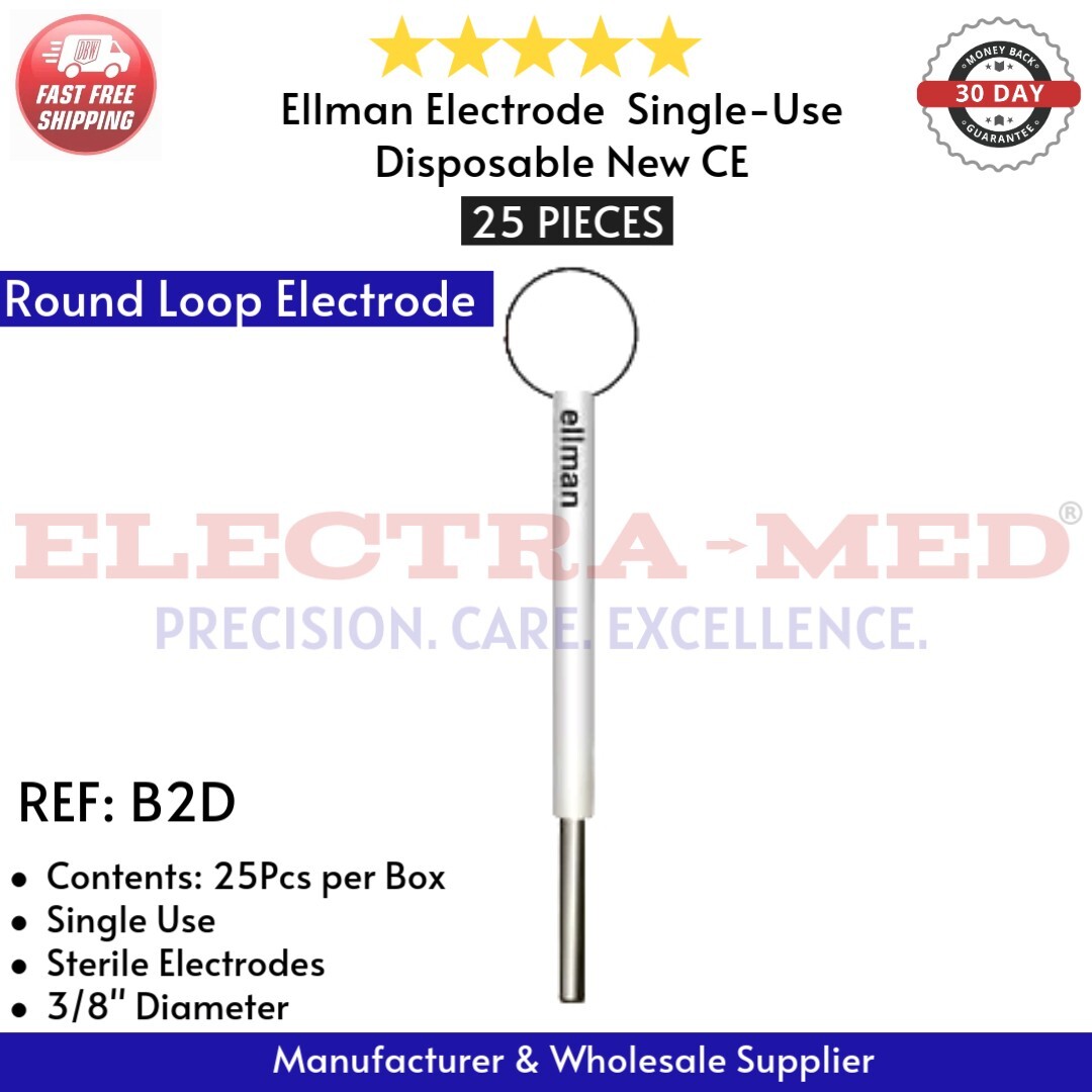 Ellman B2D- Round Loop Electrode -Twenty-Five (25) Single-Use Disposable
