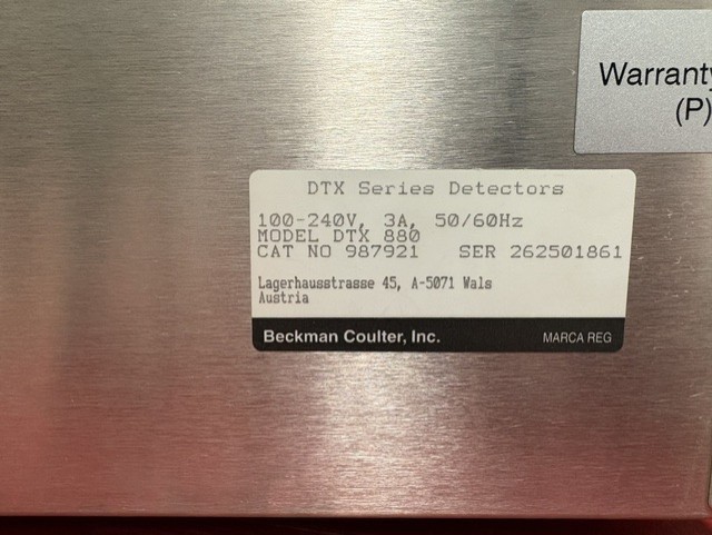 BECKMAN COULTER DTX 880 MULTIMODE DETECTOR