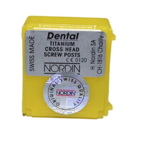 Dental Screw Post by * NORDIN * Refill Kit 6 posts ( Titanium ) Medium Size M4