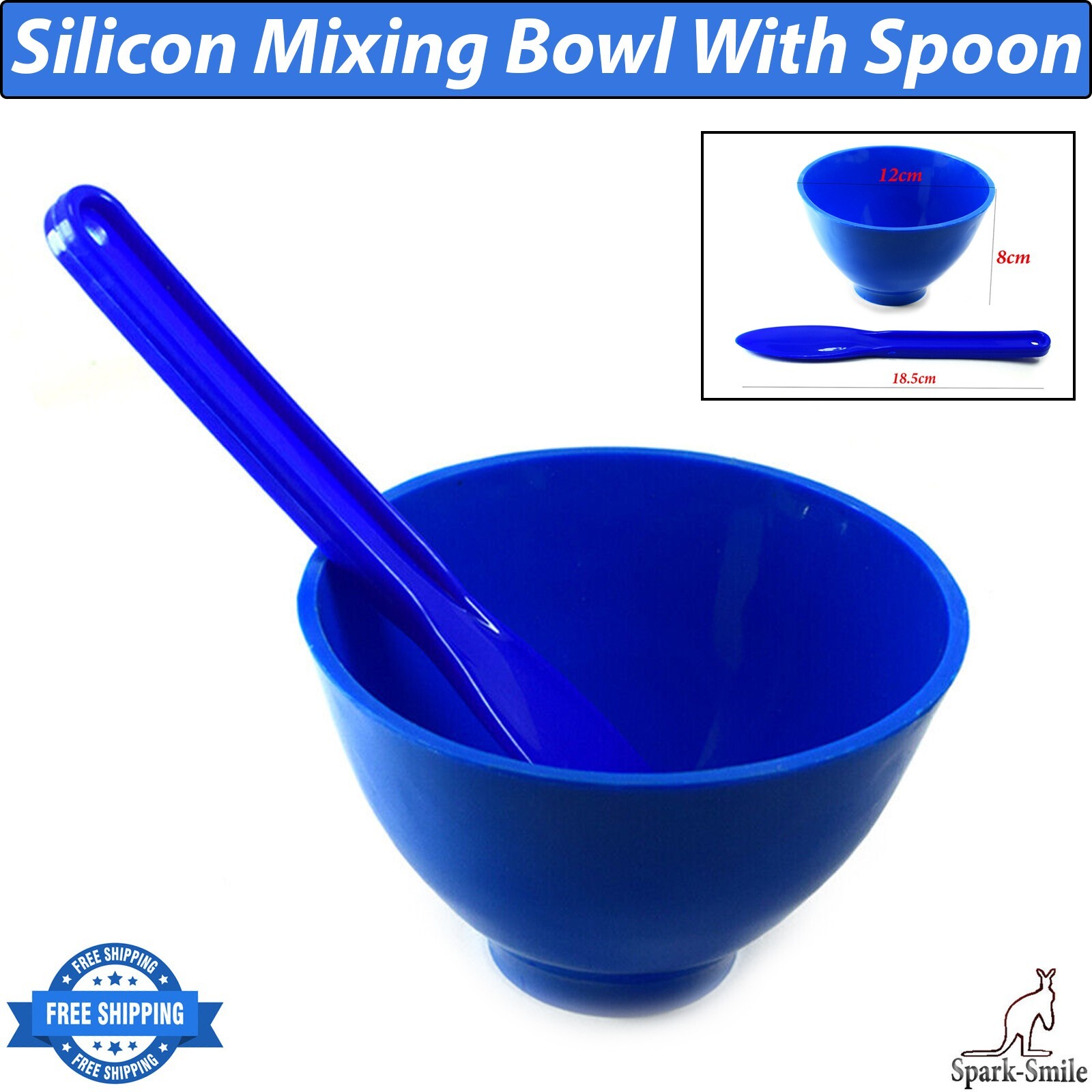 Dental Mixing Bowl Silicon With Plastic Spoon Alginate Flexible Wax Mixing Bowl