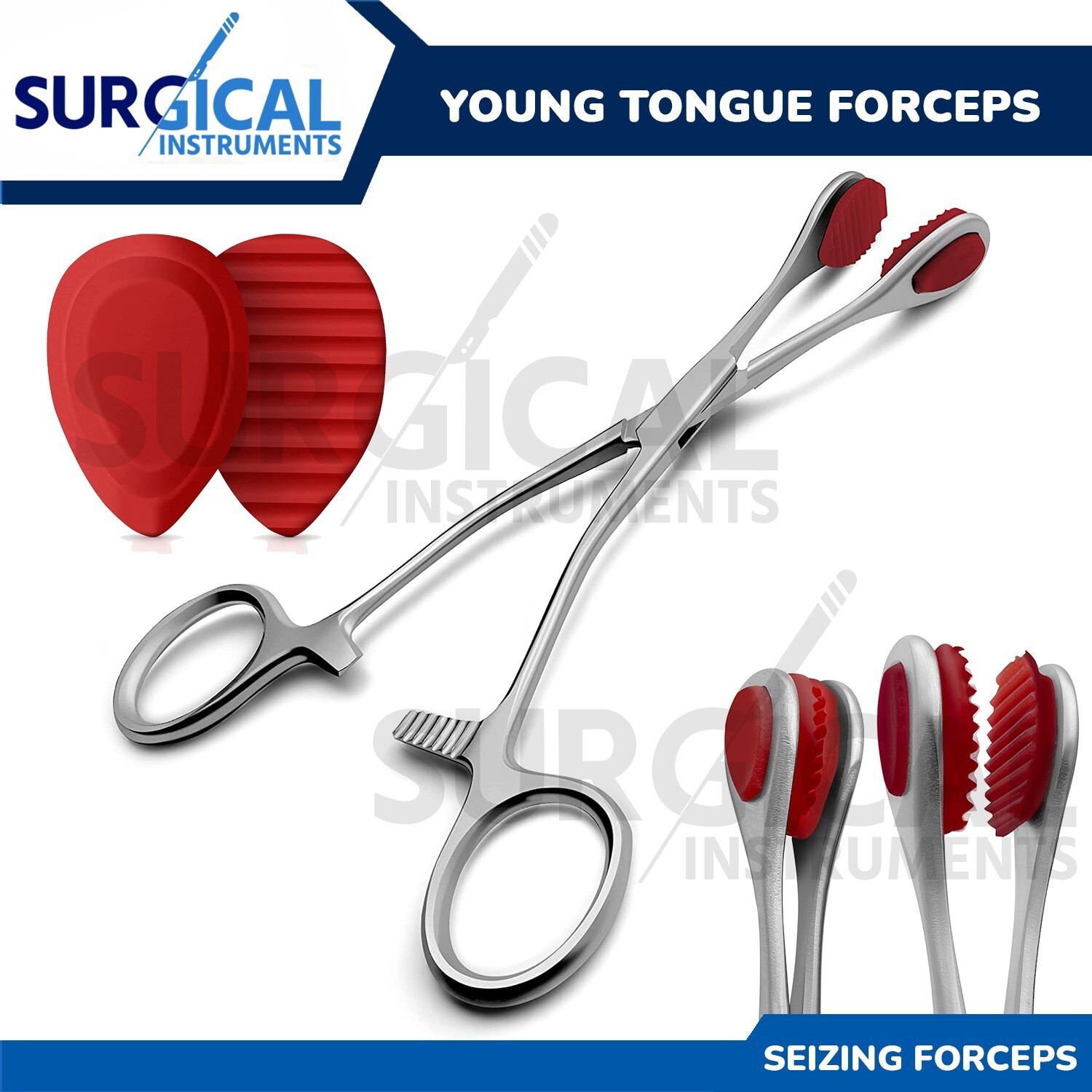 Young Tongue Forceps 7″ Surgical Oral Medical Instrument Stainless German Grade