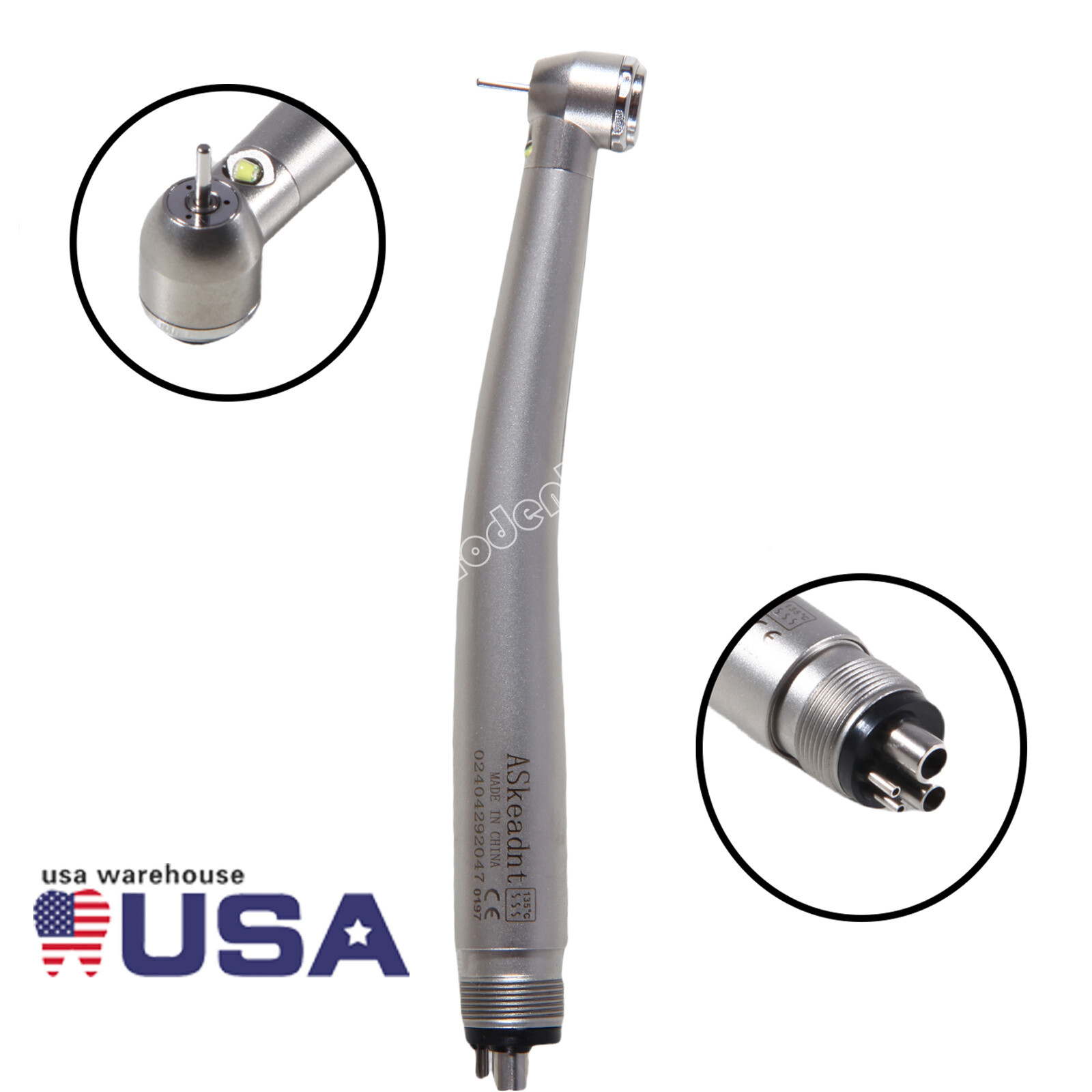 1-10Pcs Dental Fiber Optic LED E-generator Triple Spray Handpiece 4H For Kavo to