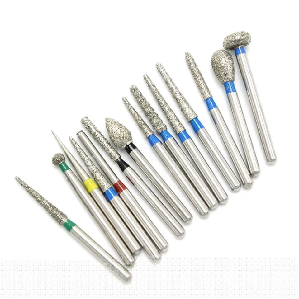 50pcs Dental Diamond Burs FG For High Speed Handpiece Friction Grip 149 Types