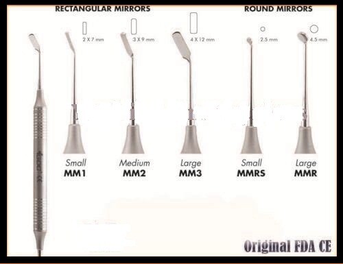 DENTAL MICRO MIRRORS TOOLS MM1,MM2,MM3,MMRS,MMR,ROUND MIRROR SET OF 5 PCS PRODUC