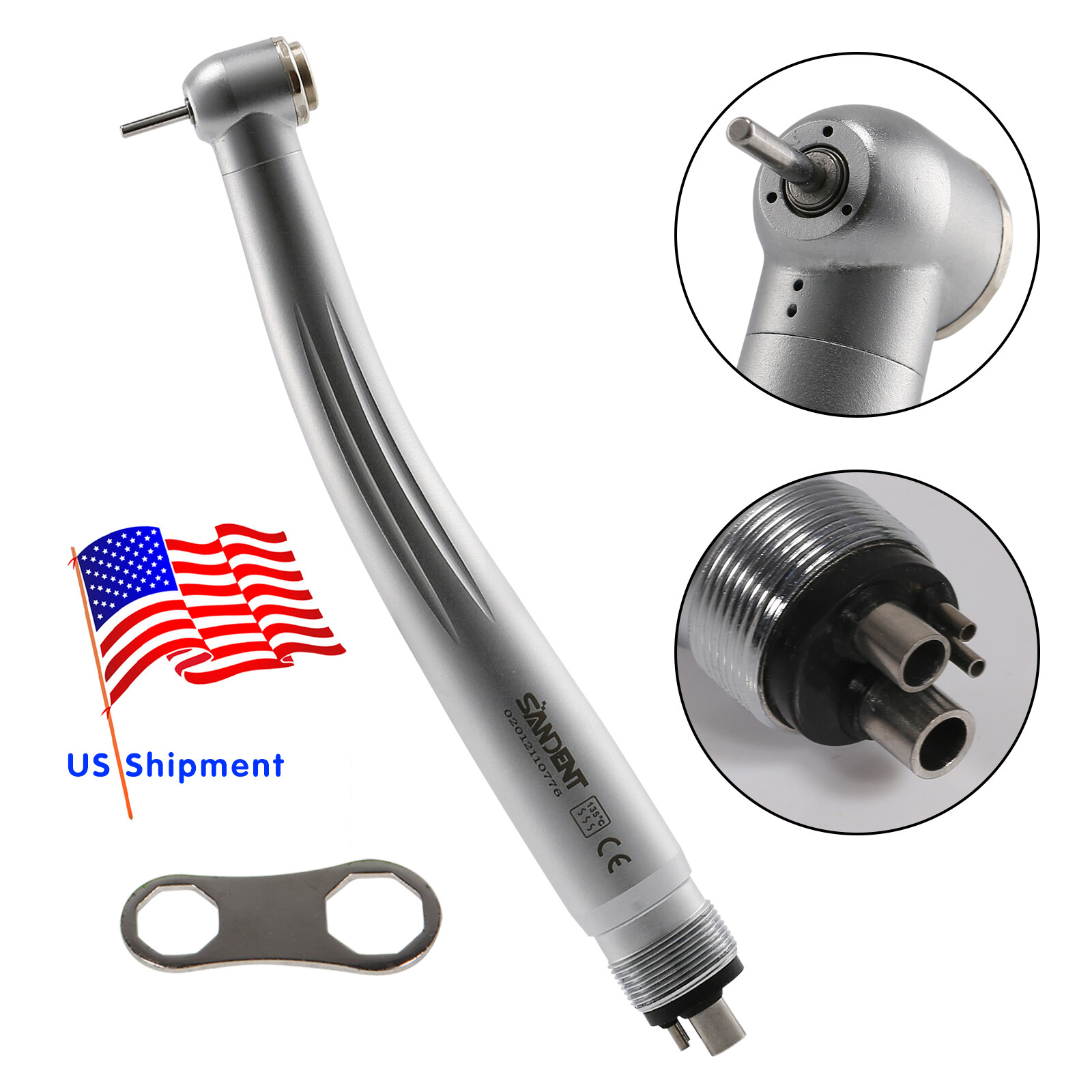 Dental Surgical 45° Degree /Standard Head High Speed Handpiece 4 Hole NSK Style