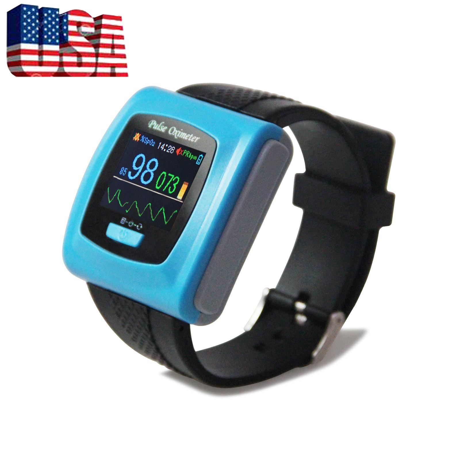 Wrist Pulse Oximeter, Blood Oxygen Monitor with Finger Probe, SpO2 HR