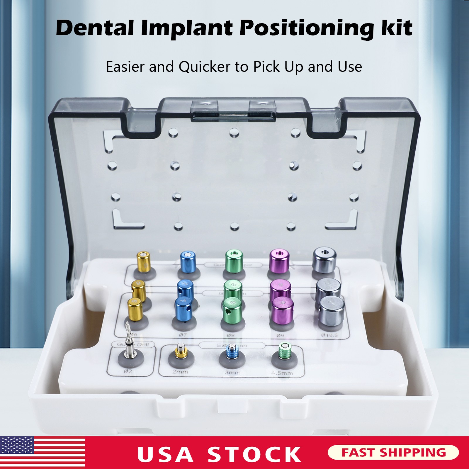 Dental Implant Drill Guide Positioning Space Drill Pilot Pins Spacing An Implant