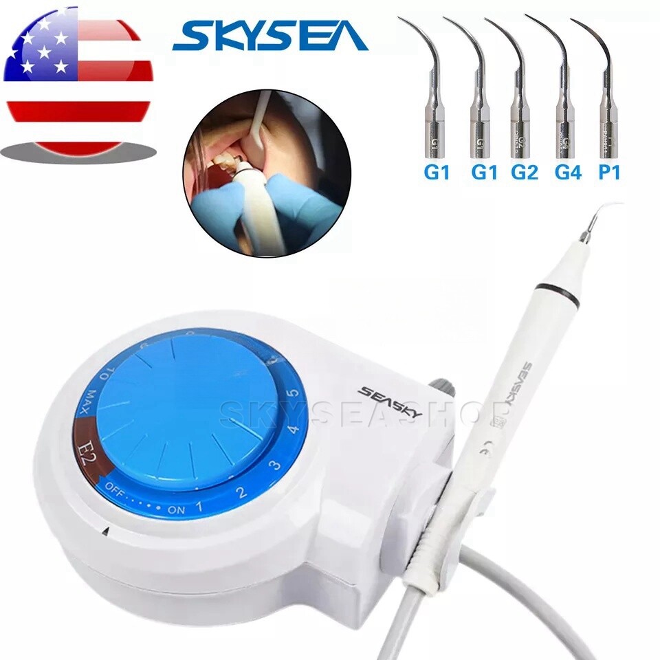 SEASKY Dental Portable Ultrasonic Piezo Scaler & 5*Tips fit EMS SKYSEA USA