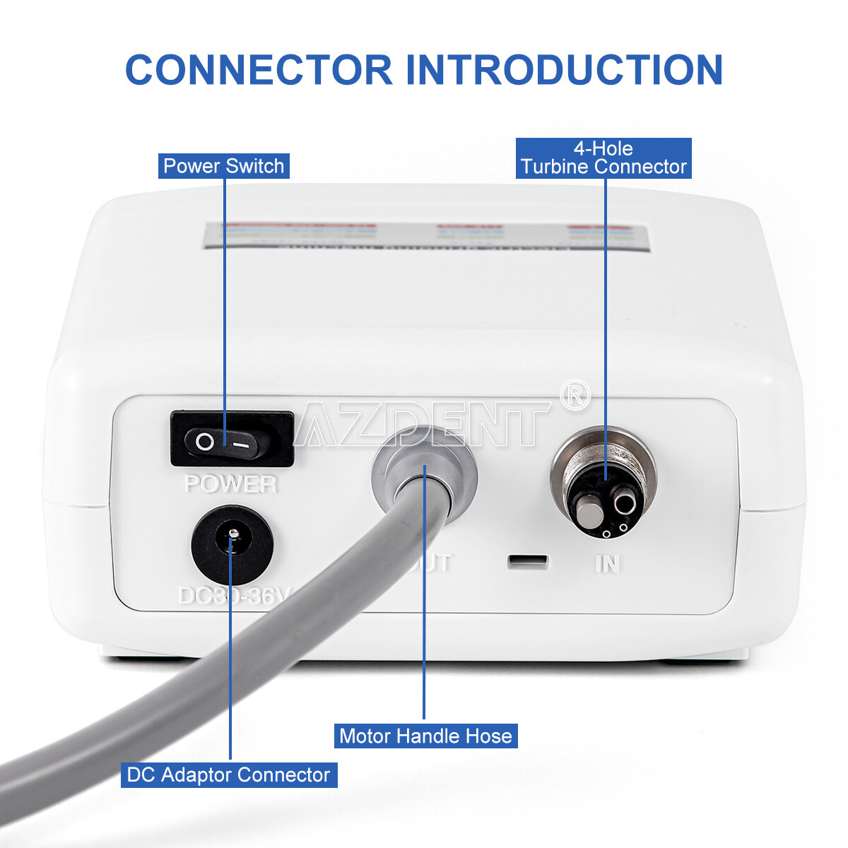 USA Dental LED Electric Brushless Micro Motor /1:5 Increasing Handpiece /FG Burs