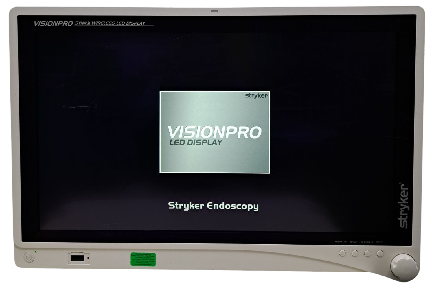 STRYKER 26″ VISIONPRO SYNK LED WIRELESS SURGICAL DISPLAY, NO POWER SUPPLY