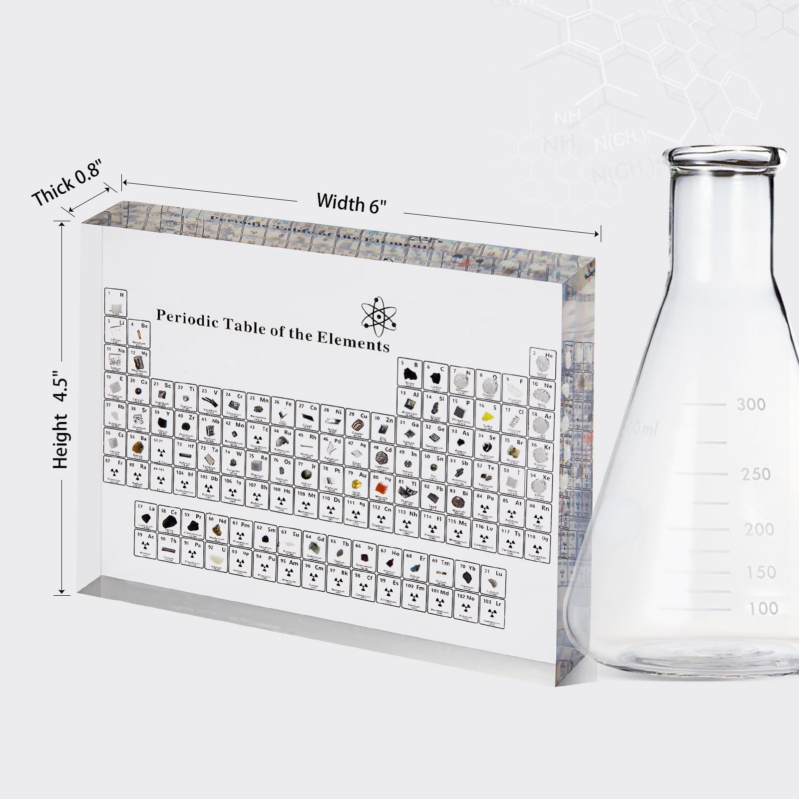 Periodic Table Acrylic Display 83 Real Elements Samples Chemistry Teaching