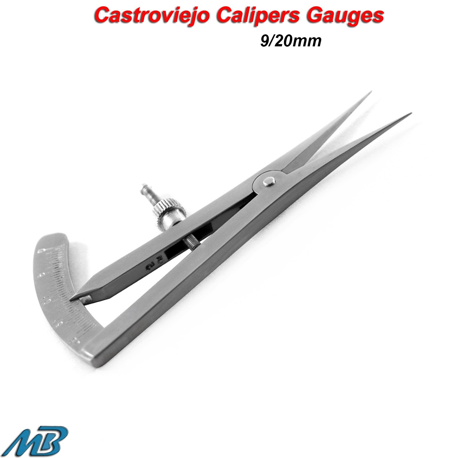 MEDSPO Orthodontic Castroviejo Gauge Spring Caliper Dental Lab Instruments CE
