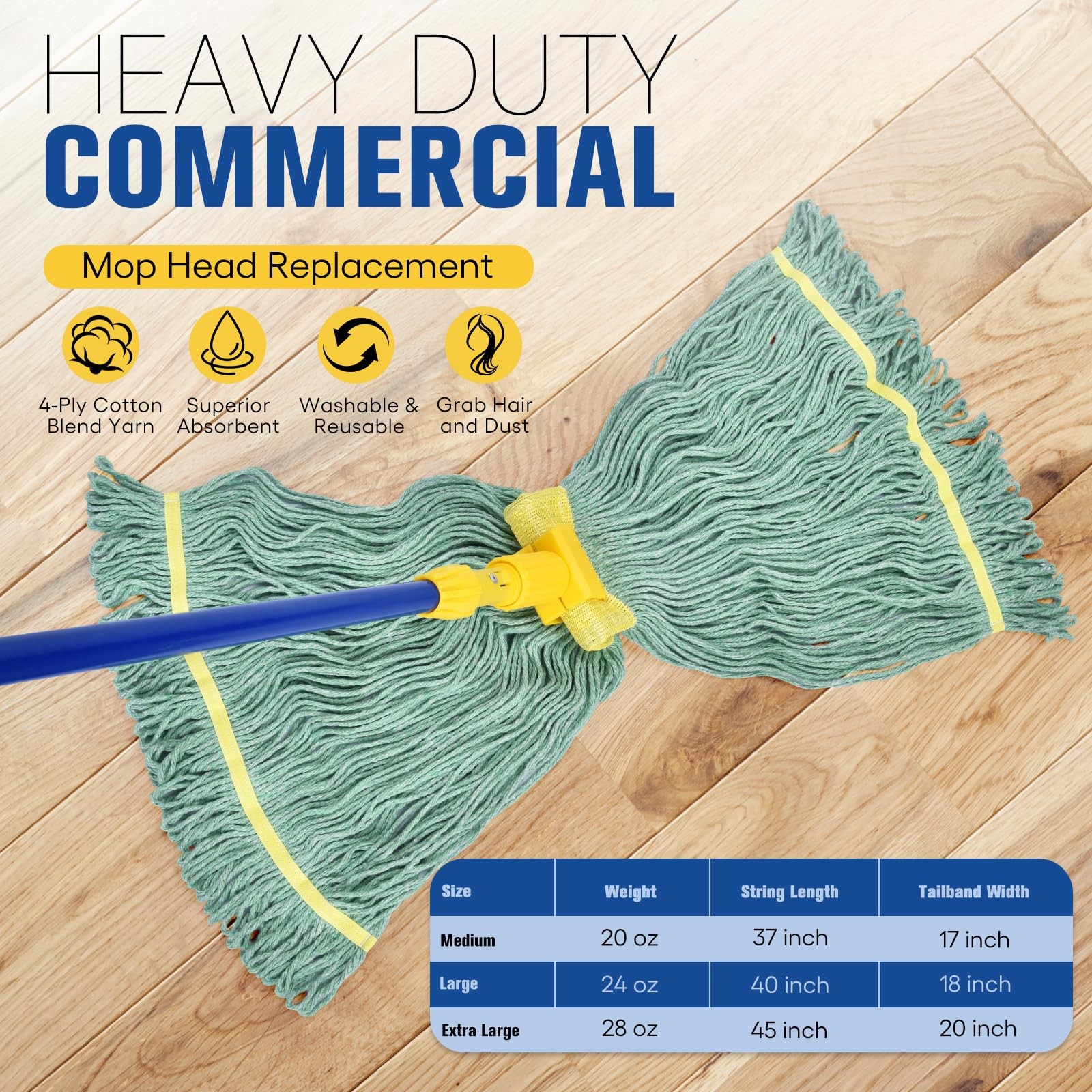 Matthew Cleaning Products Matthew Cleaning Commercial Mop Head Replacement 5