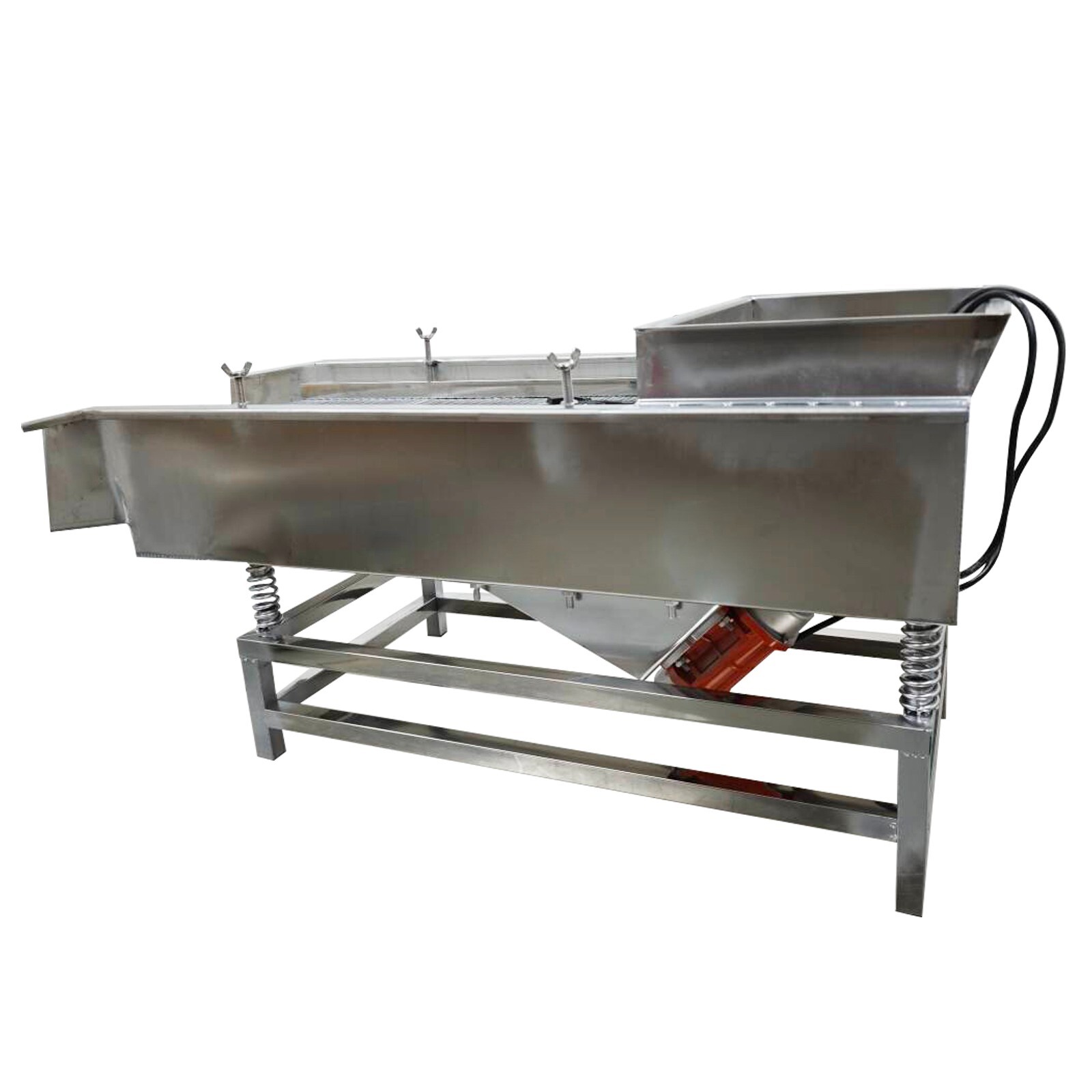Double Layers Linear Vibrating Screen Sifter 6mm&3mm Sieve Screen Shaker 110V