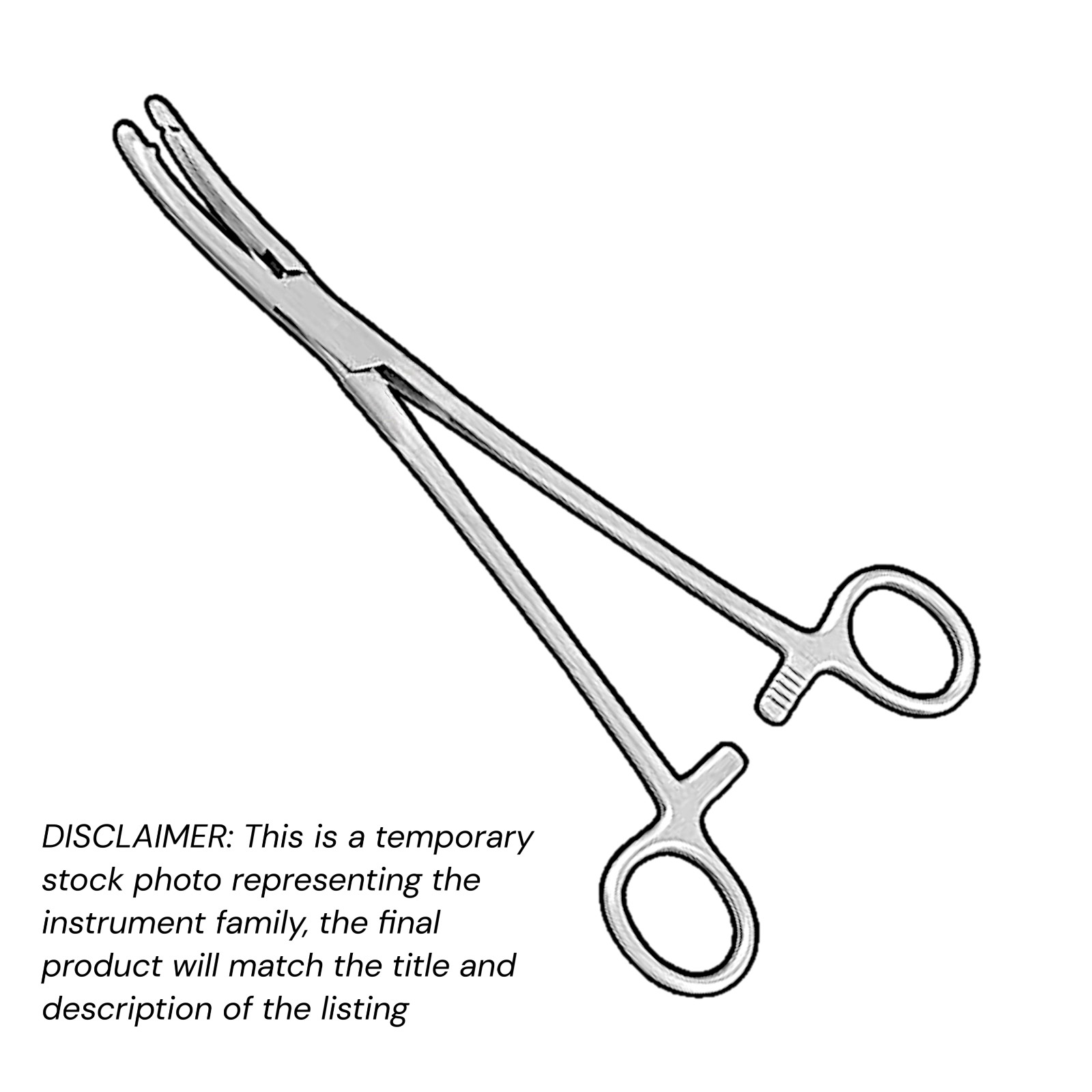 2 pcs Heaney Hysterectomy Forceps 8.25″ Curved Double Tooth Heavy Model Volaris