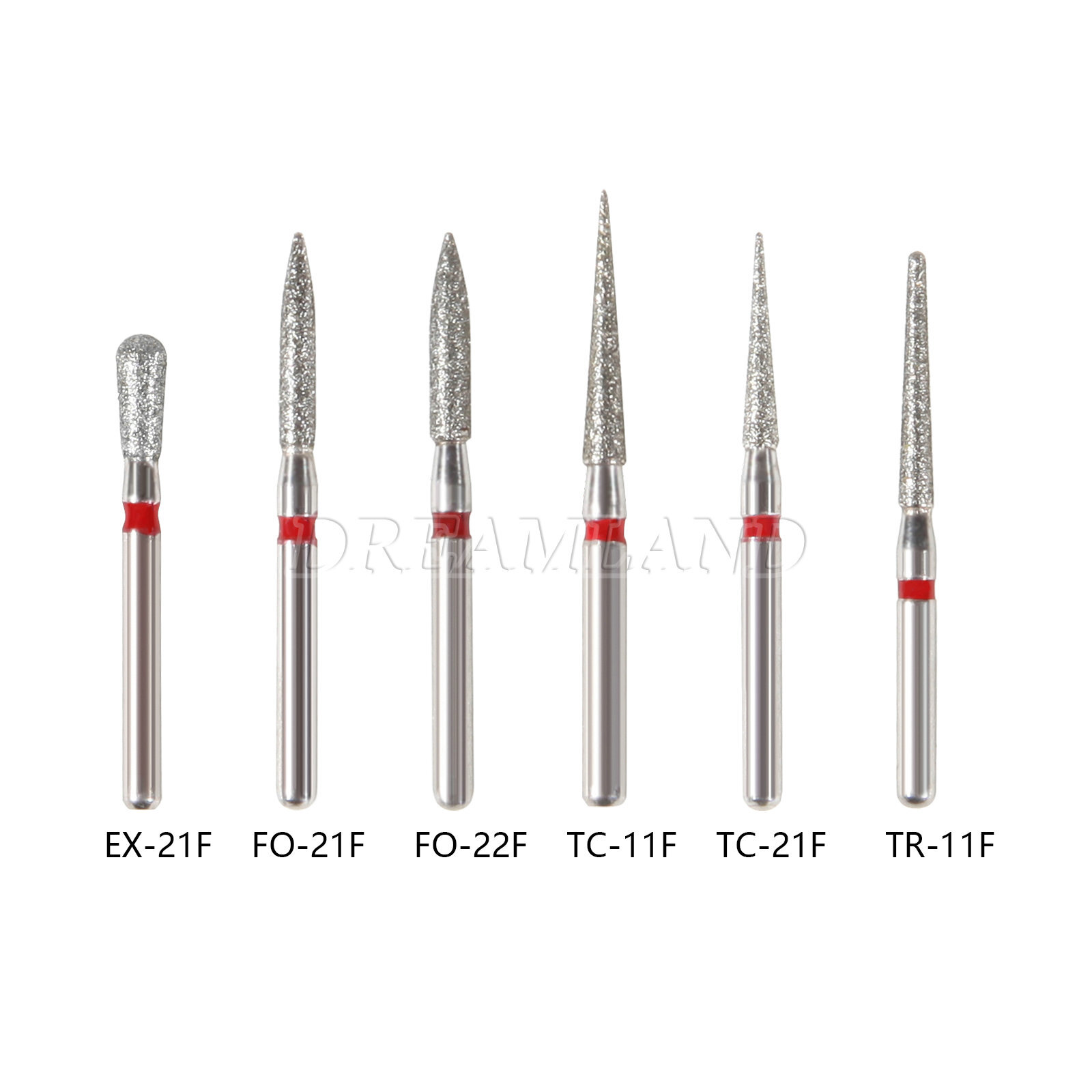 Dental Diamond Burs F High Speed Handpiece Friction Grip 5Pc/Box
