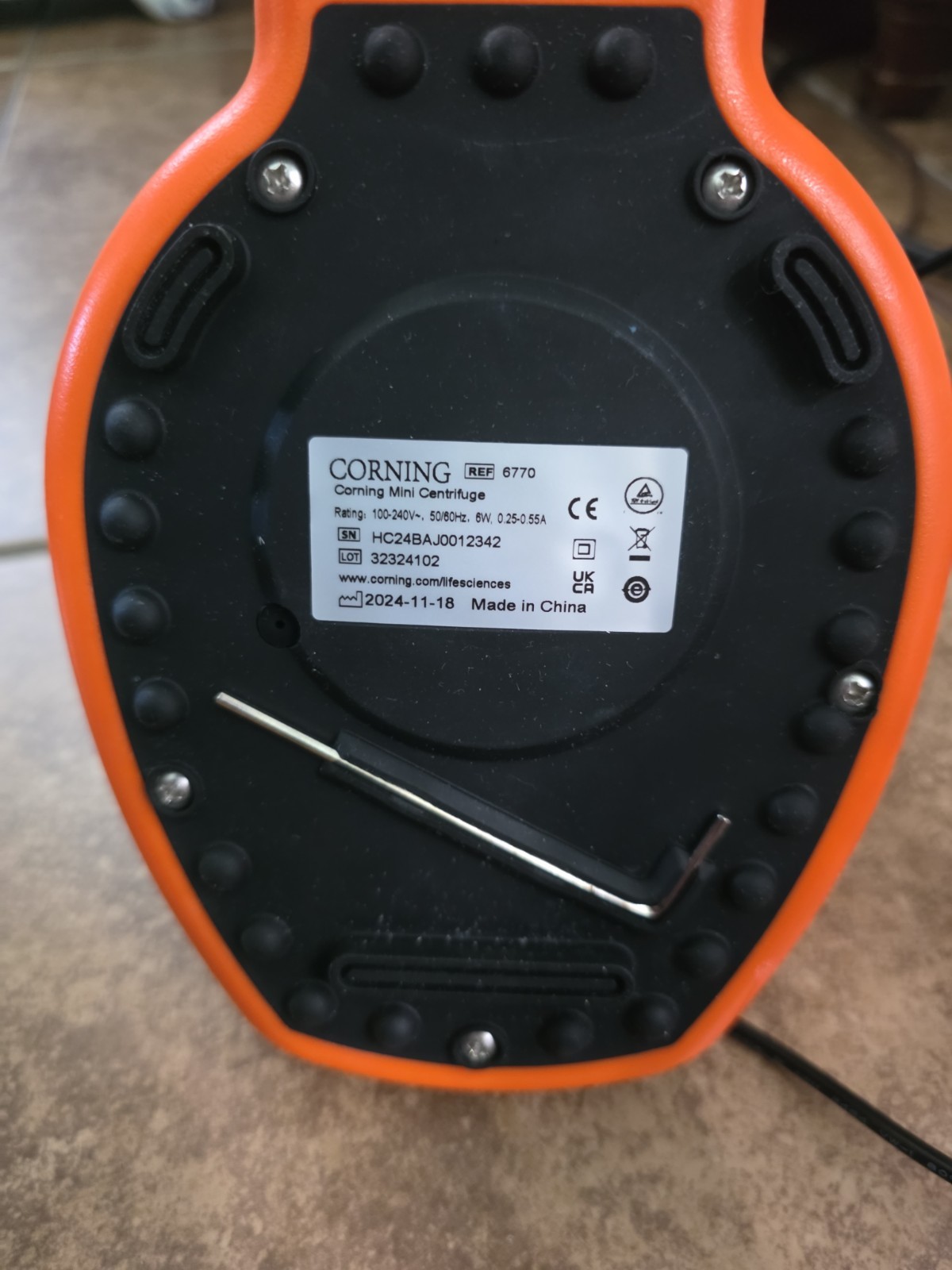 Corning LSE MINI Microcentrifuge Mini Centrifuge 6770 w/ Power Supply