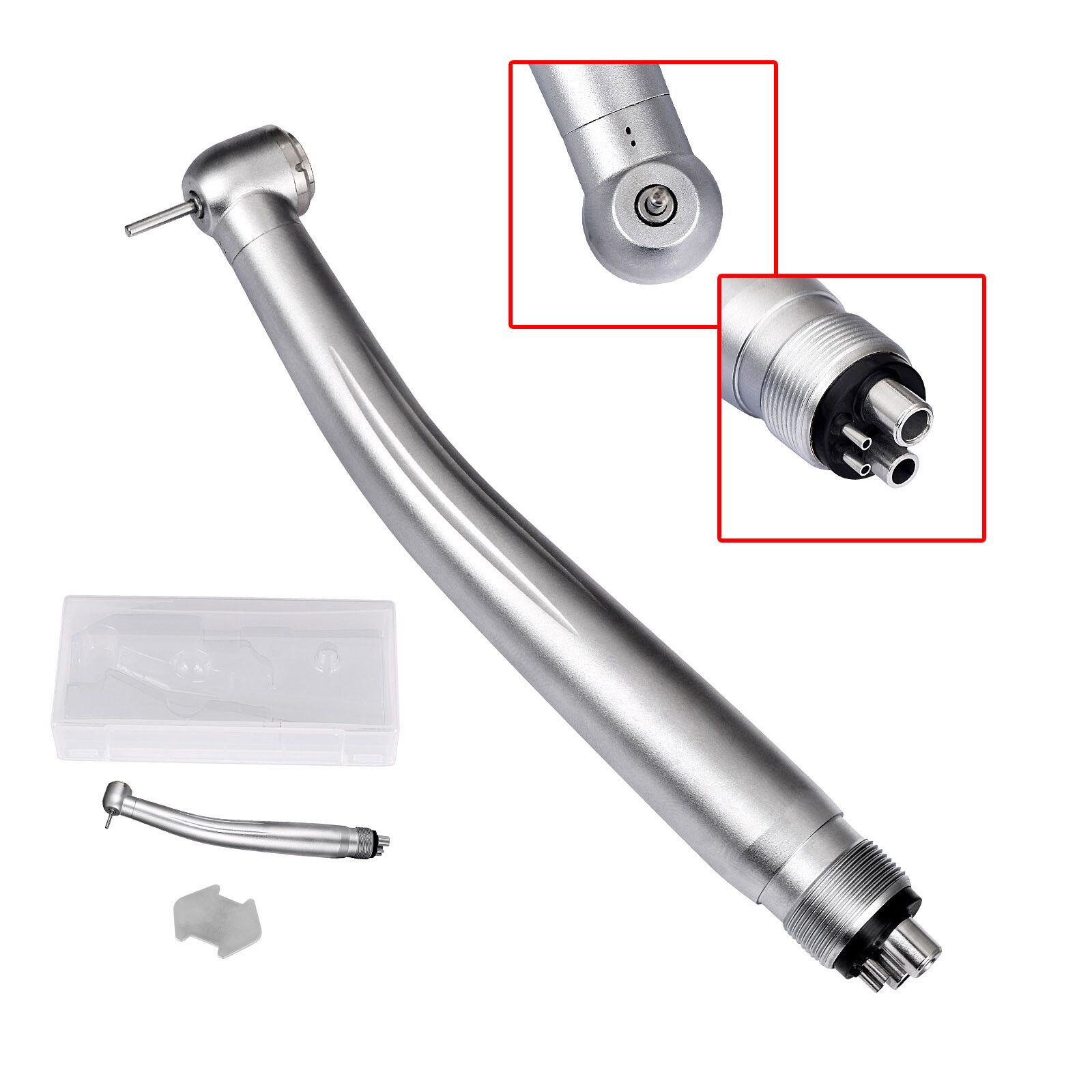 10pcs Dental High Speed Handpiece Push Button Standard Head Single Spary 4 Holes