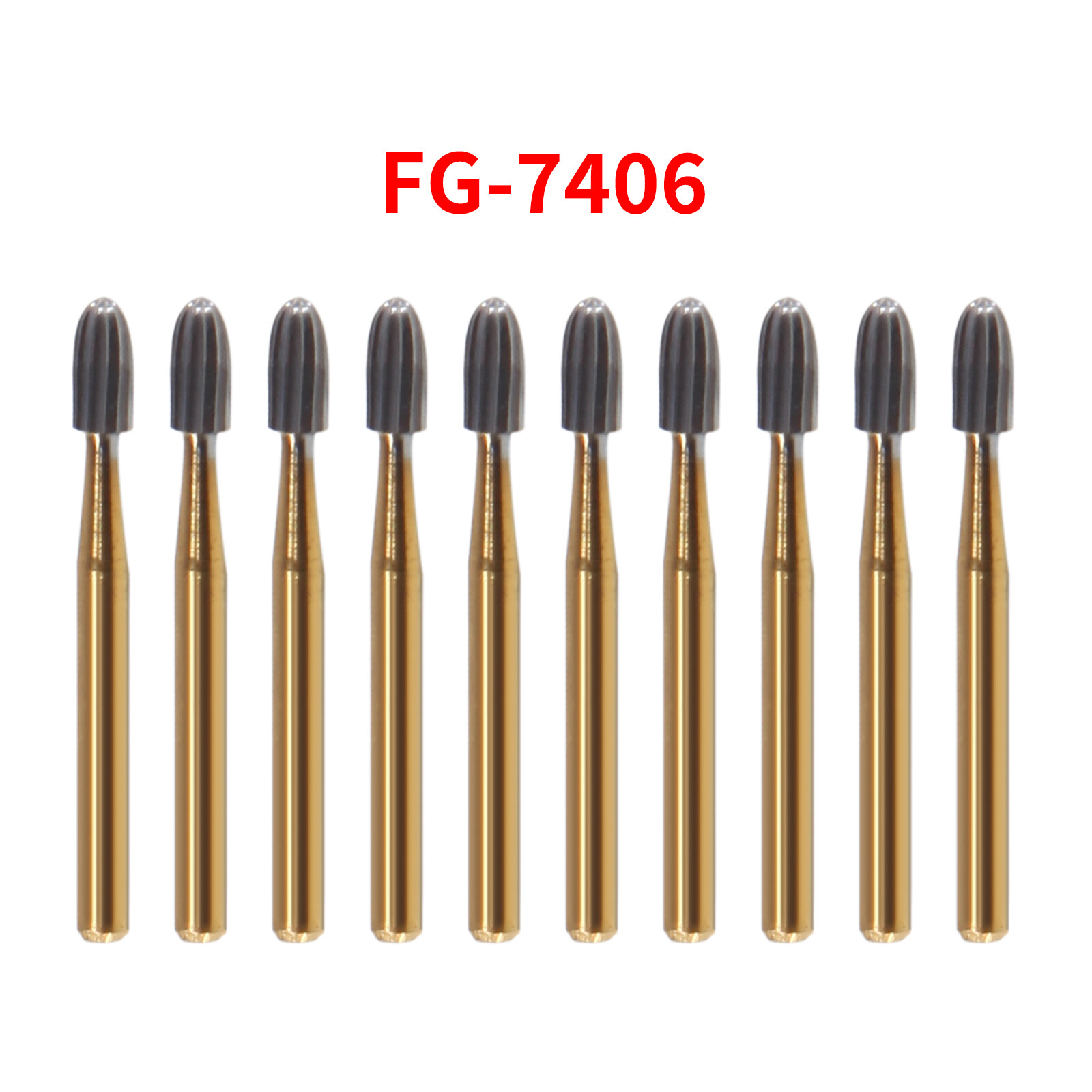 Carbide Burs 7406 FG7406 T&F Bur TRIMMING & FINISHING China Made 100-10