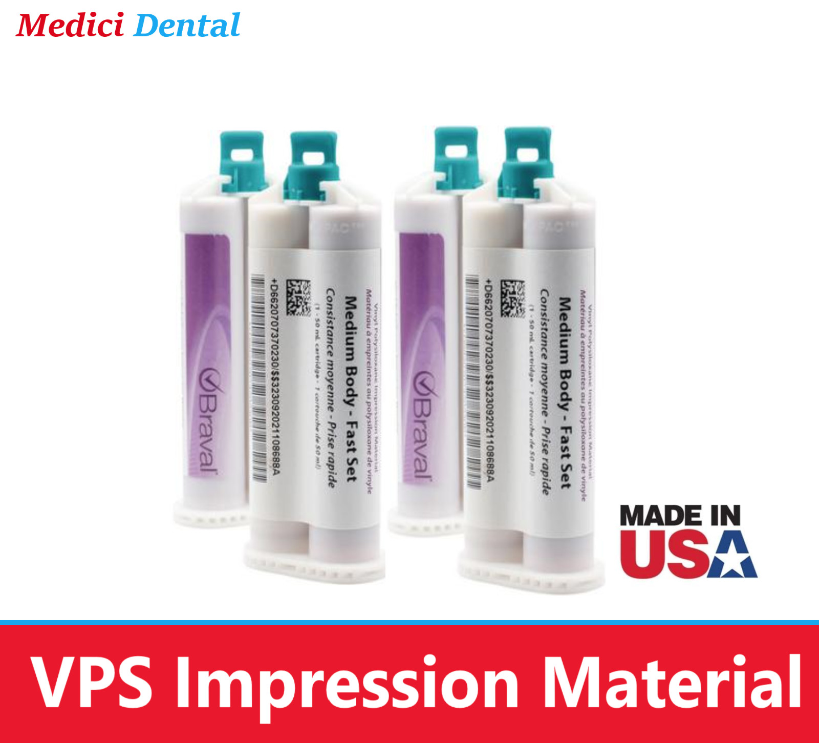 Dental VPS Impression Material Light /Heavy/ Body /Alginate PVS Upto 20 Cartidge