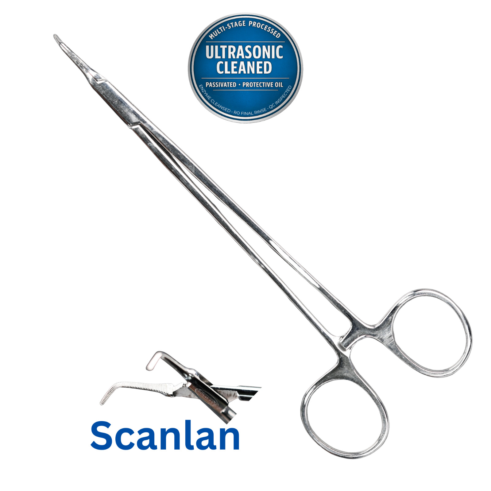 Scanlan 5005-62 Bailey Forceps, Serrated, Delicate, Angled 60°, 7″