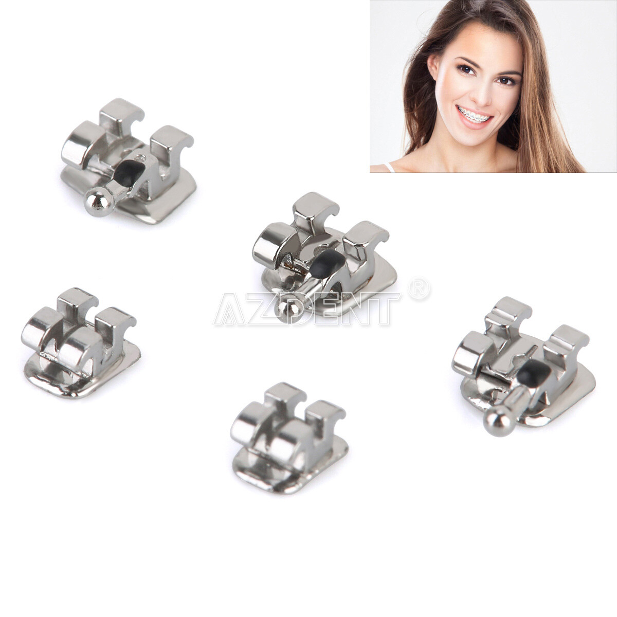 20 Packs Dental Orthodontic Brackets Mini/Standard MBT/Roth 022/018 Hooks 3 4 5