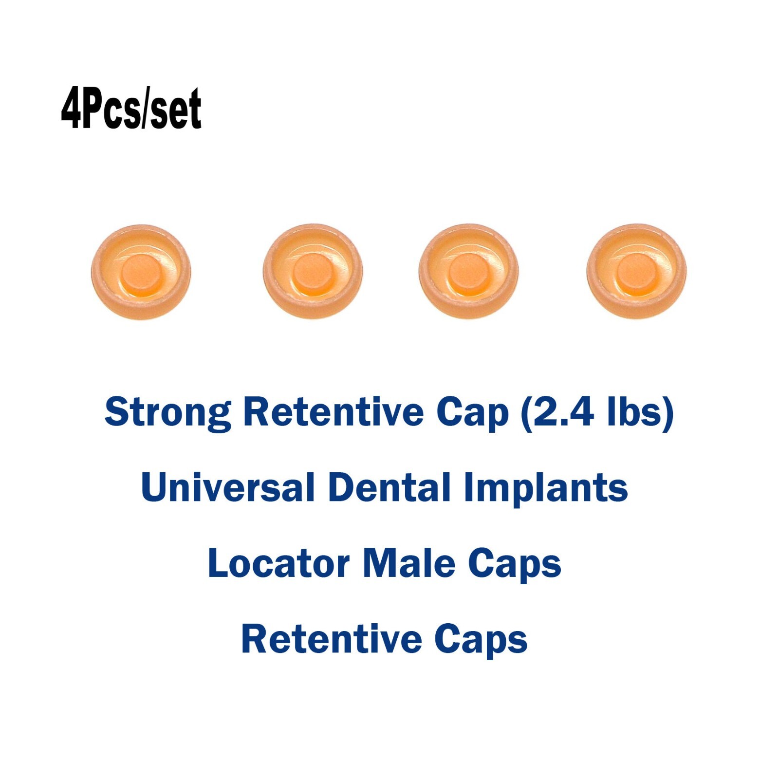 Dental Overdenture Attachment Abutments Strong Retentive Caps Metal Housing Cap
