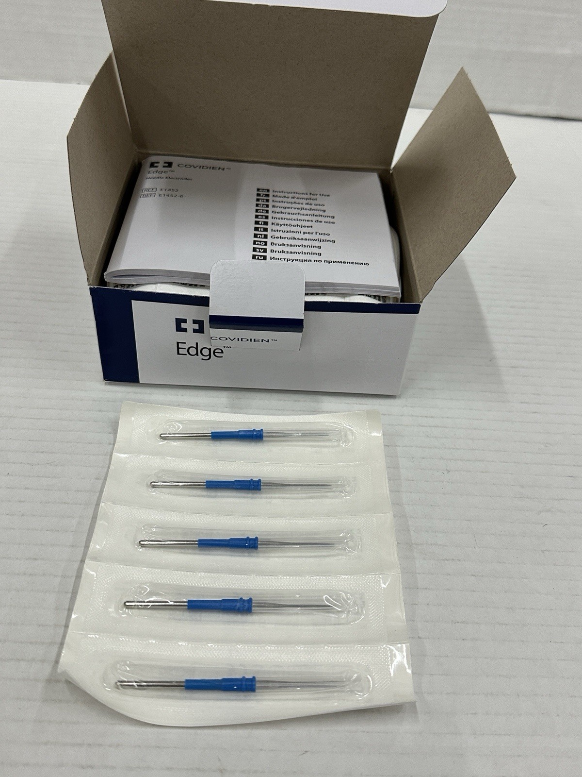 COVIDIEN Edge E1452 Needle Electrode – 2.8”(7.2cm) Box of 50 Exp 31-07-2029