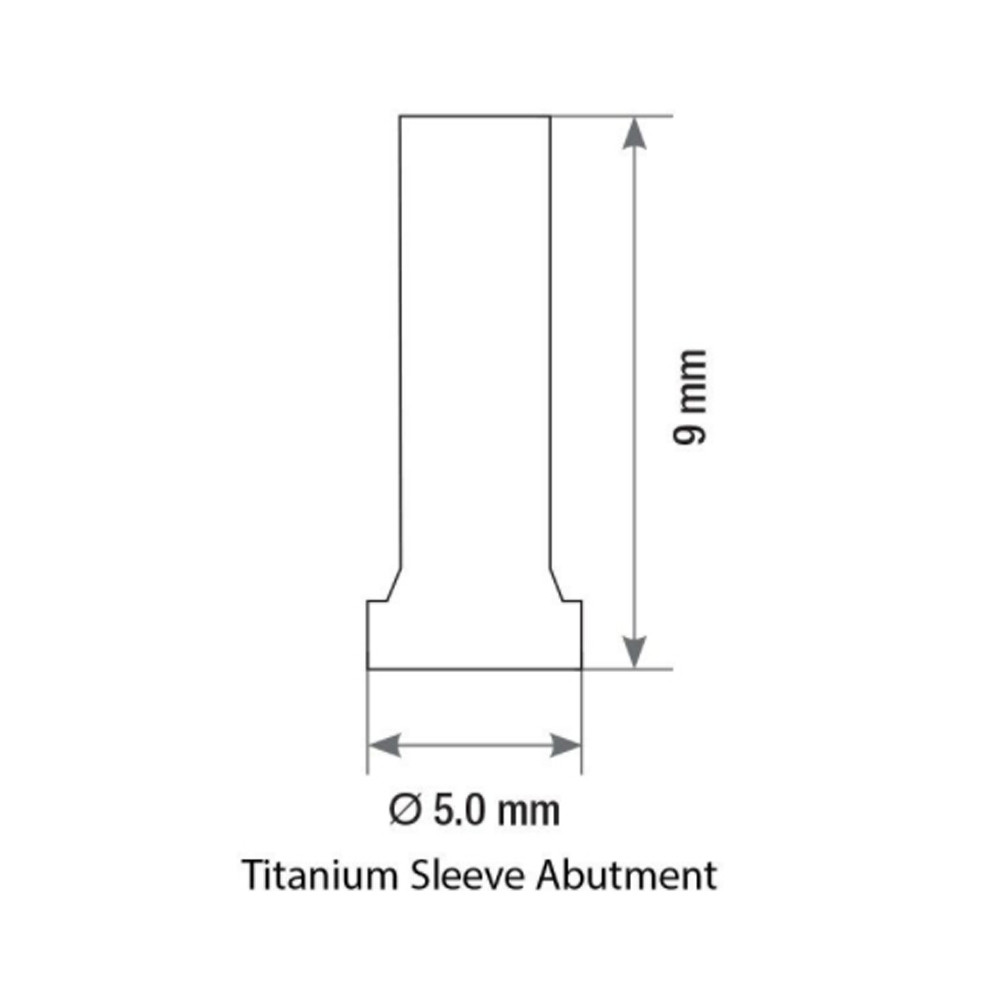 1x Set Straight Multi-Unit 1.6 Slim NP Int Hex 2.0mm + Titanium Sleeve Fixture