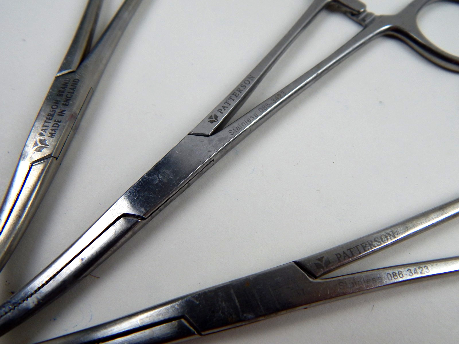 3pc Patterson Hemostat Locking Clamps Forceps Dental Tool Lot #47