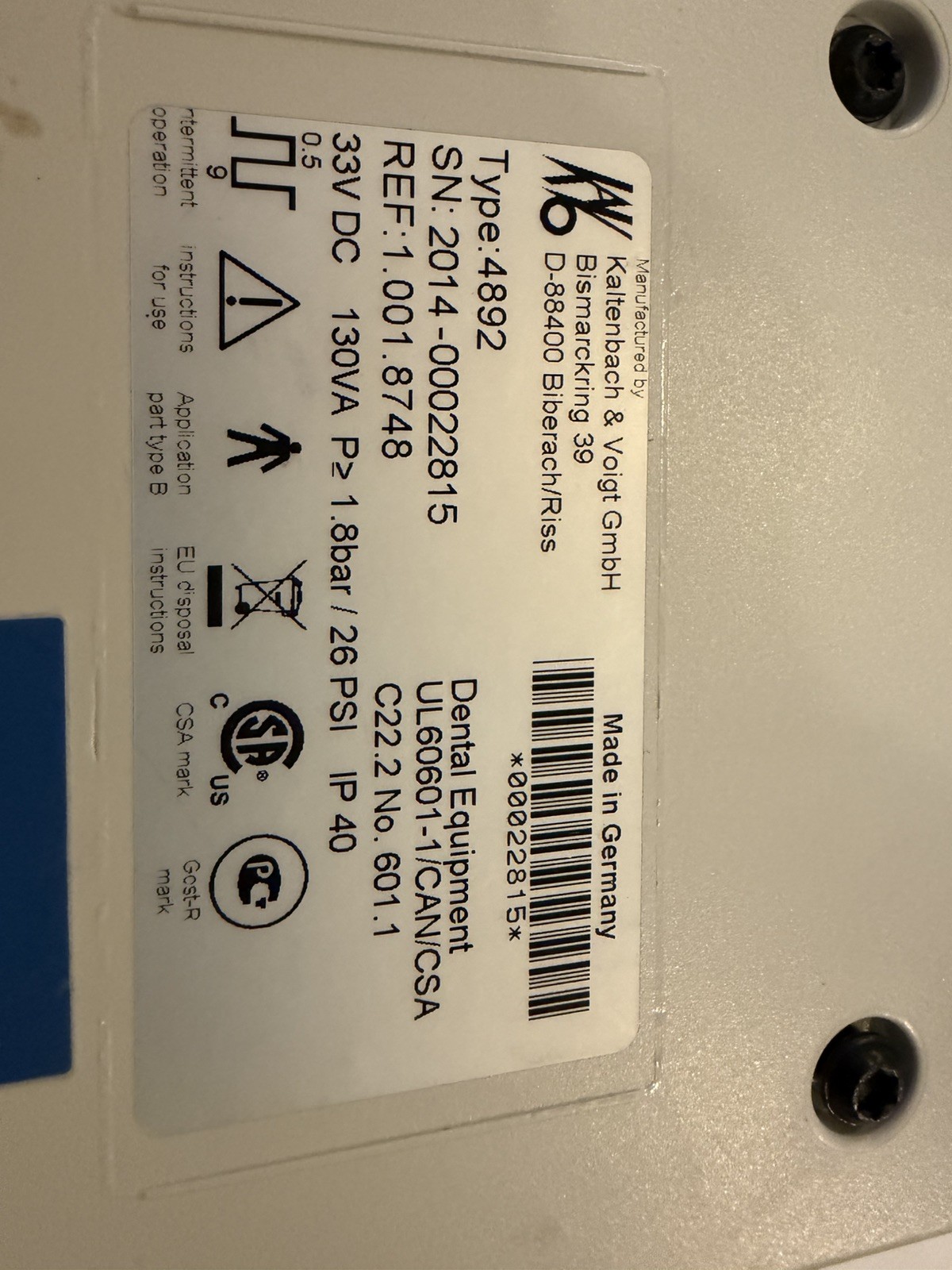 Kavo Electrotorque 4892
