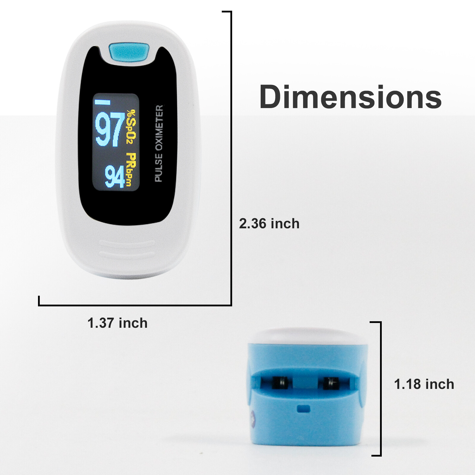 Finger Pulse Oximeter Blood Oxygen Saturation Heart Rate Measuring SpO2 Monitor