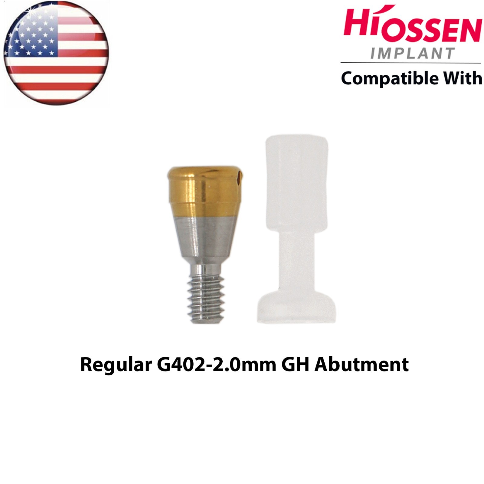 US Fits Hiossen Osstem Overdenture Locator Abutment Regular Mini & Male Caps Kit