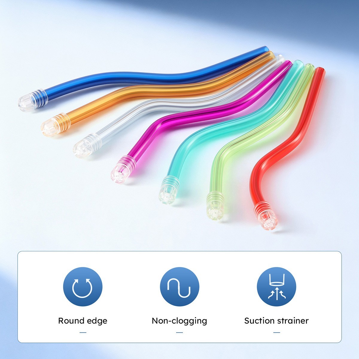 100pcs AZDENT Dental Disposable Saliva Ejectors Suction Tips Assorted Color