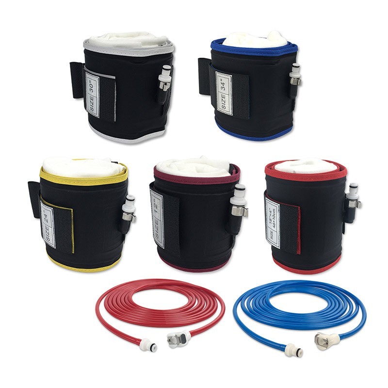 Cylindrical Tourniquet Cuff 12” 18” 24” 30” 34” & Tourniquet Hose (7Pcs)