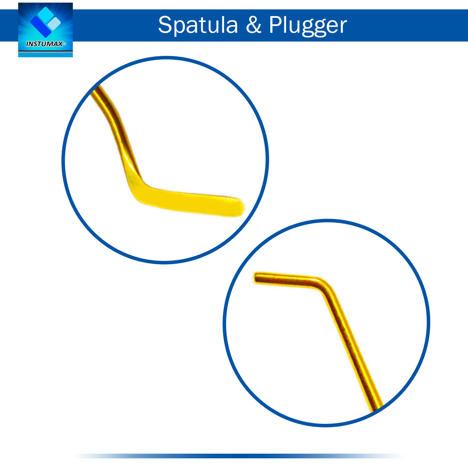 Dental Composite Filling Instruments Spatula & Plugger Titanium Gold Tips
