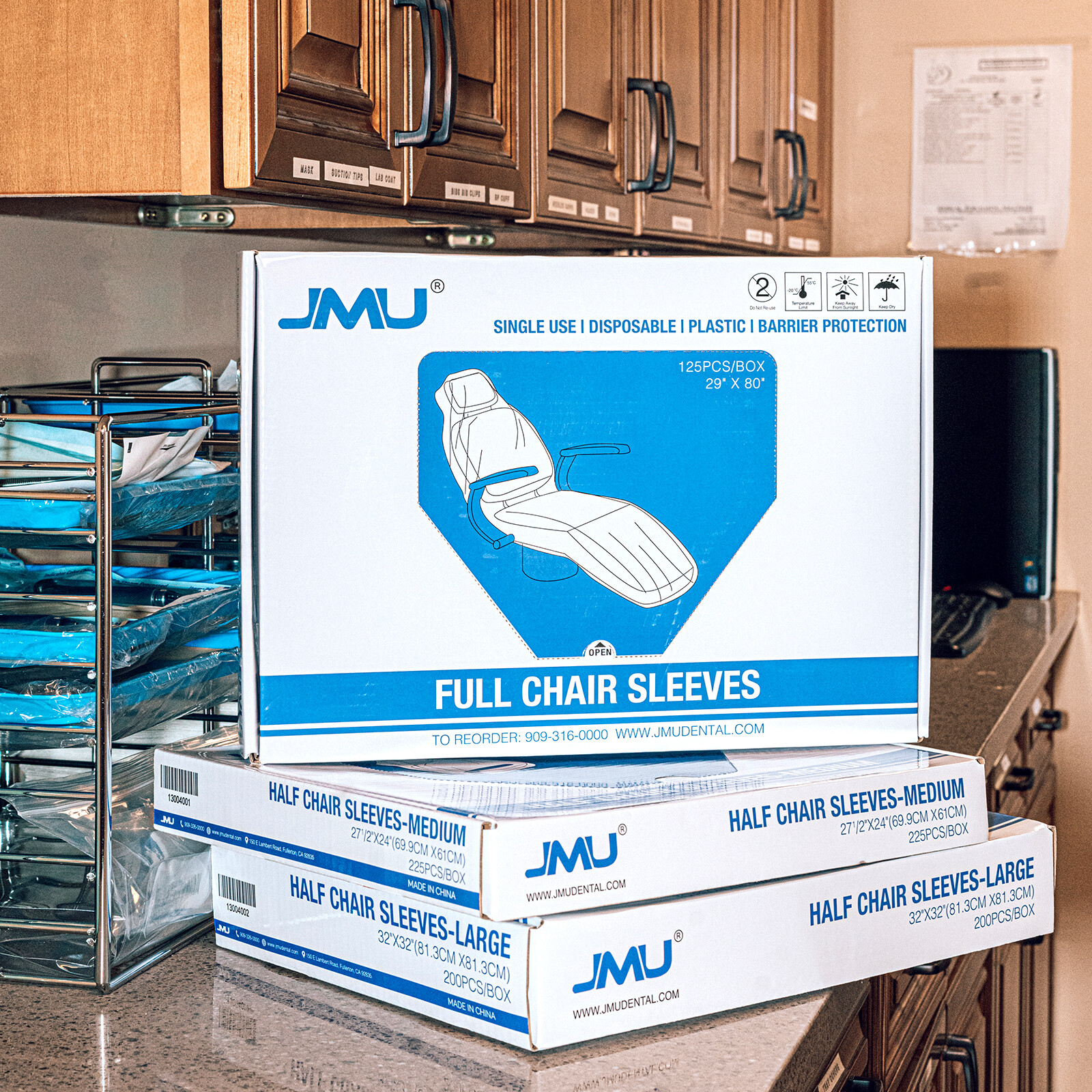 JMU Dental Unit Chair Sleeves Cover Full&Half Disposable Protective Soft Durable