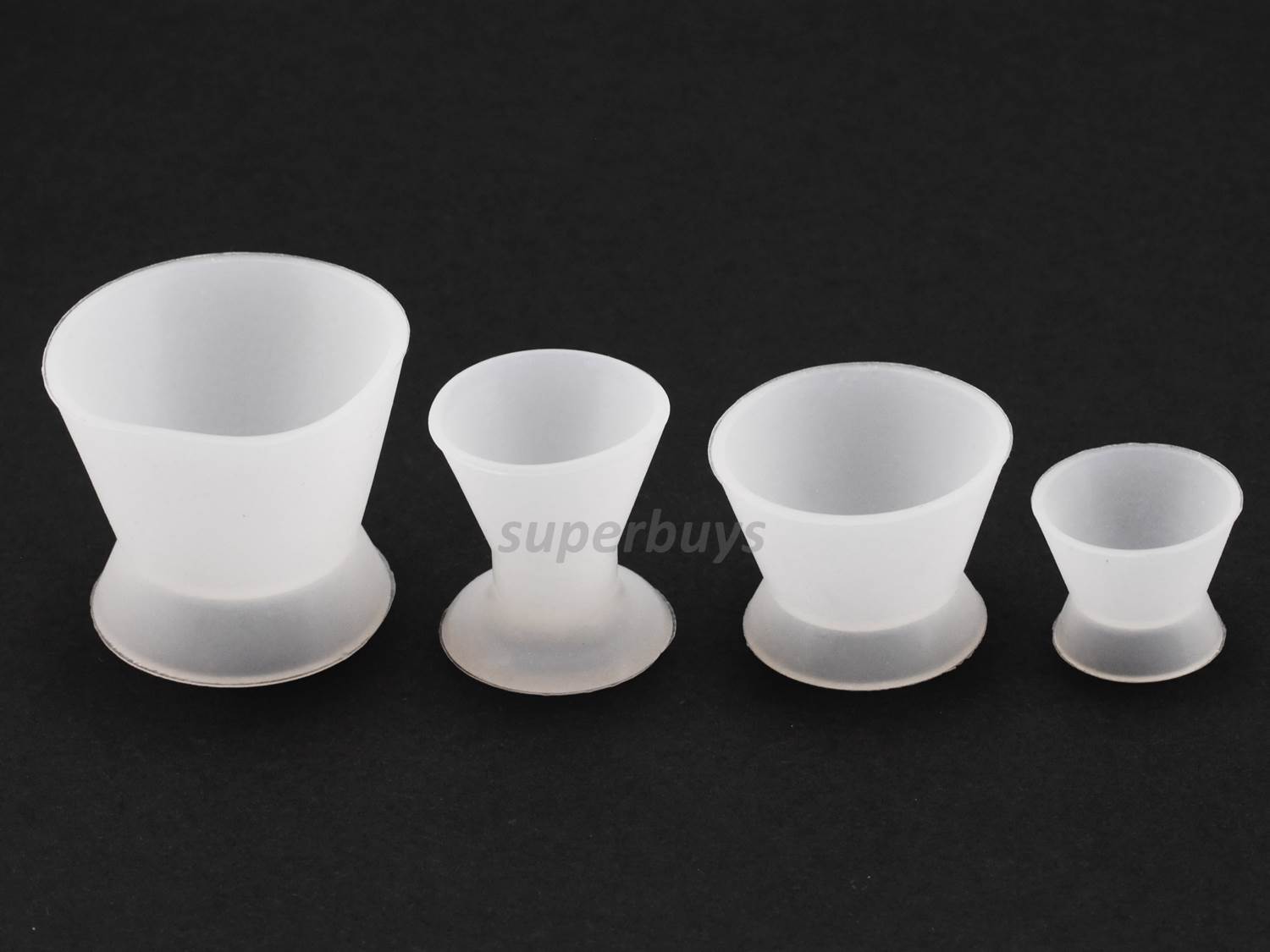 4pcs Mini Silicone Mixing Bowl Cup Flexible Non-Stick Dental Lab Resin Rubber