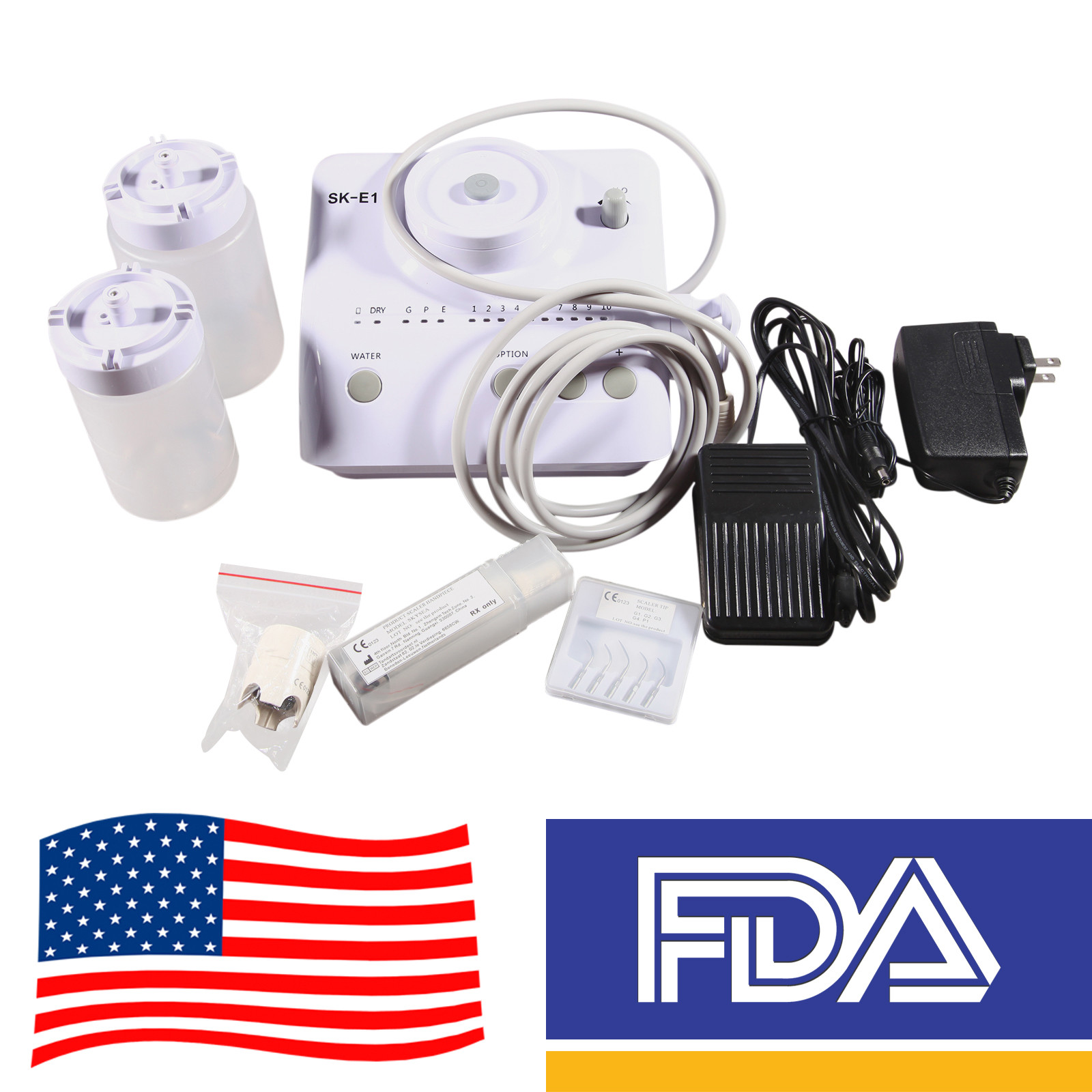 Dental Ultrasonic Piezo Scaler Fit EMS Woodpecker W/ Handpiece Tips tube 159USD