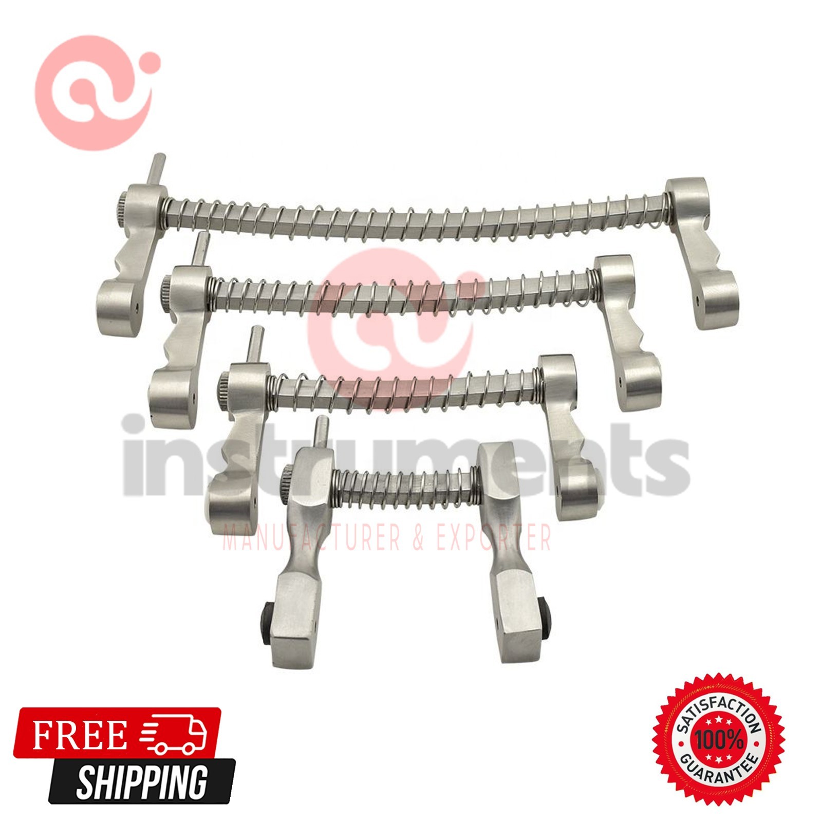 4 Pcs Canine Mouth Opening Gag Set S, M, L, XL Animals Veterinary Instrument Ai