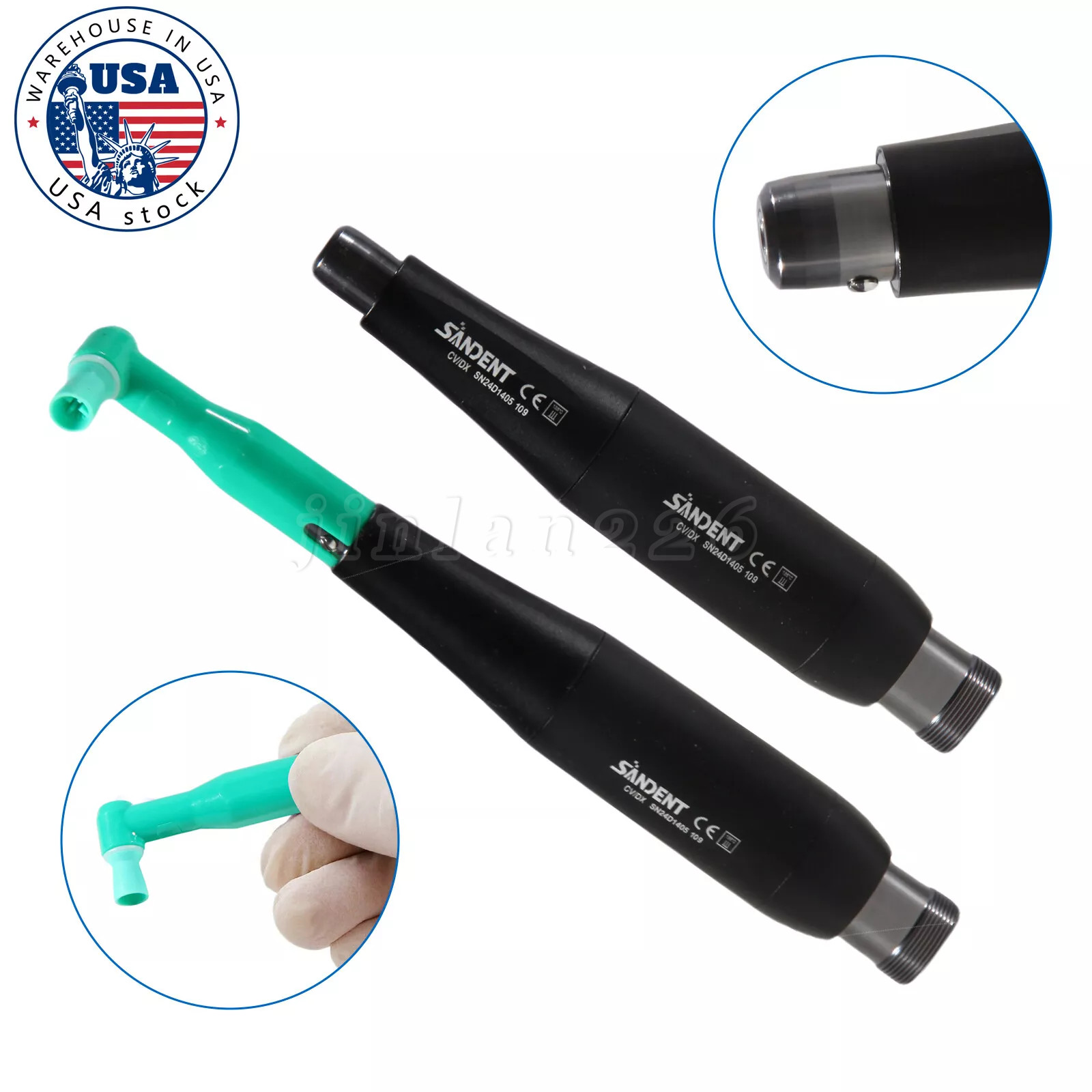 Premium Plus Dental Hygiene Prophy Handpiece Air Motor 2 Holes 4:1 Nose Cone